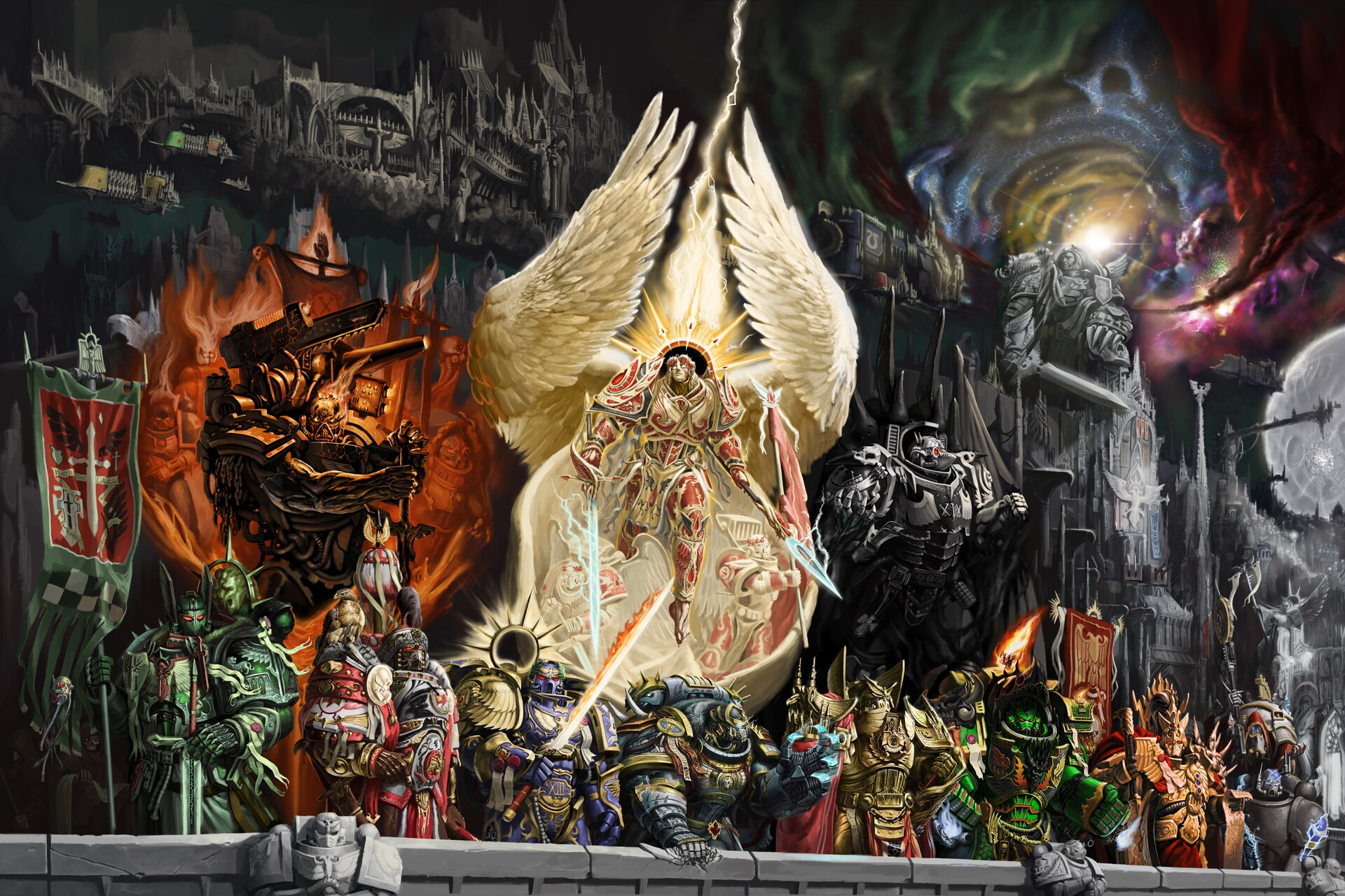 Warhammer 40 000 Warhammer Science Fiction High Tech Warhammer 30 000 Painting Imperium Of Man Prima 1920x1280