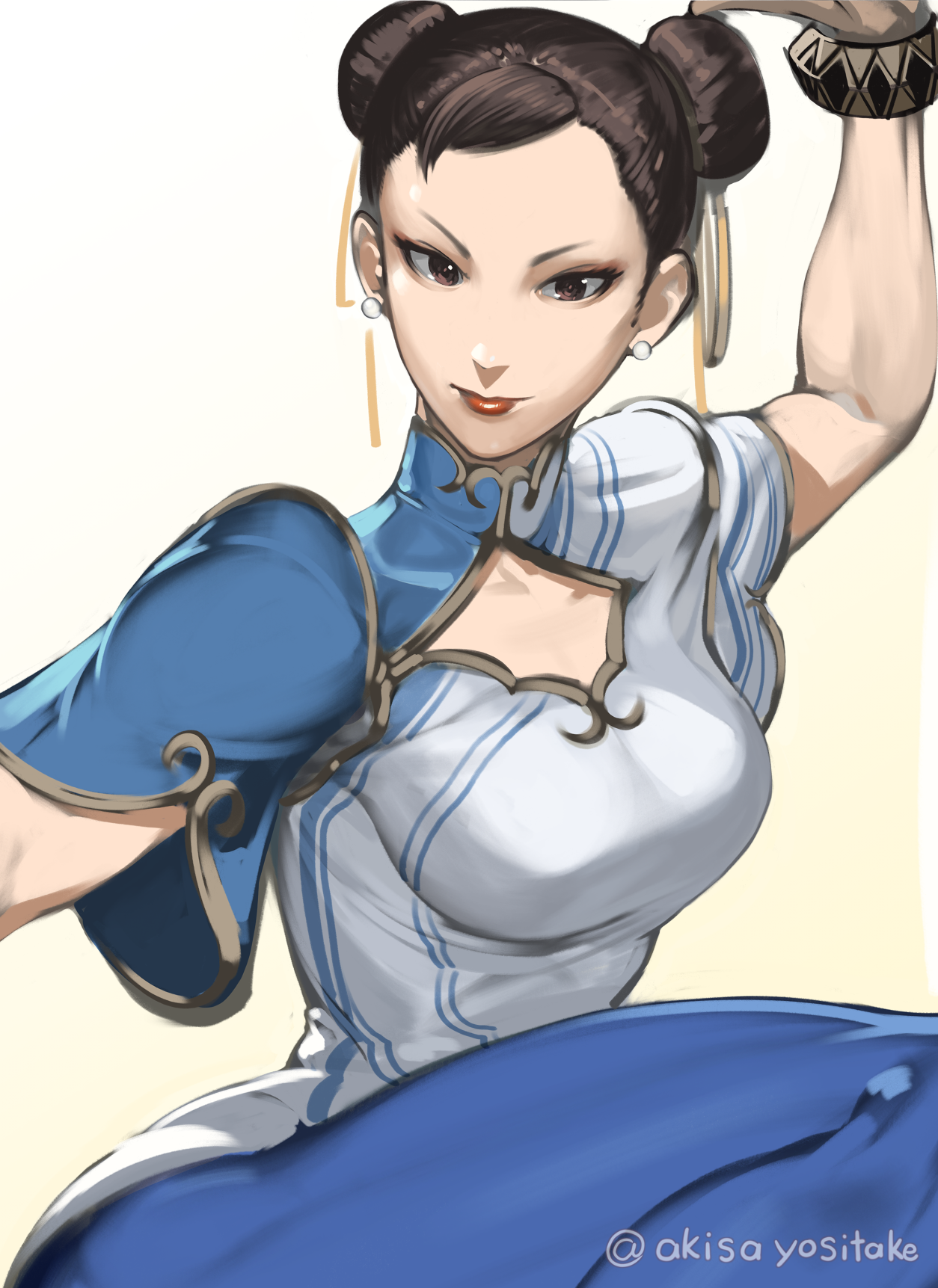 Anime Anime Girls Street Fighter Street Fighter Vi Chun Li Hairbun Brunette Solo Artwork Digital Art 1254x1723