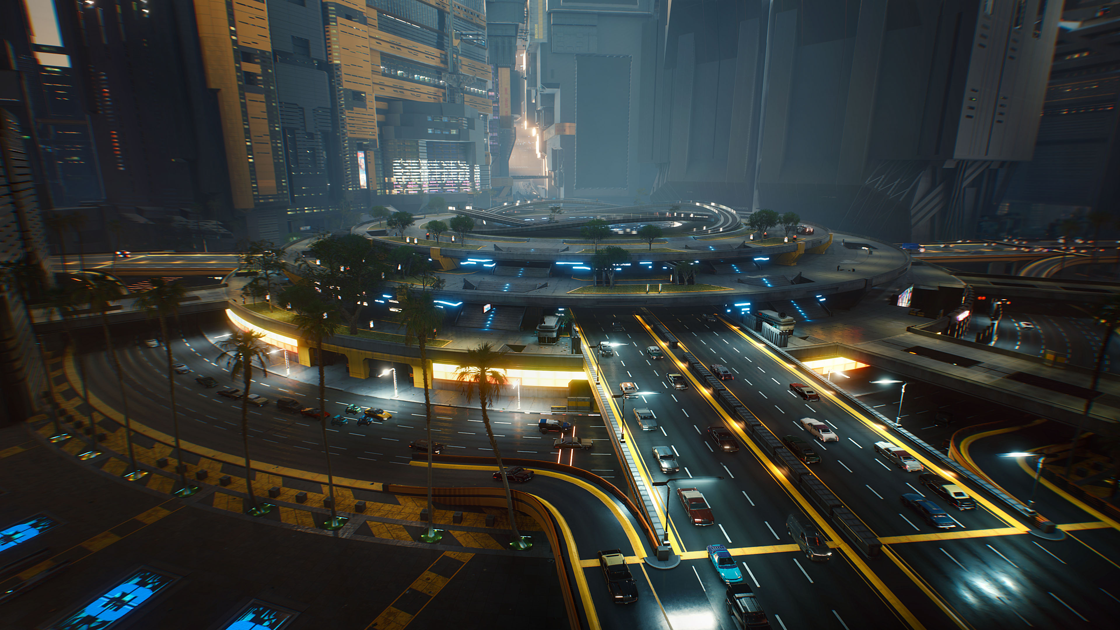 Cyberpunk Map Cyberpunk City City Video Games Car Video Game Art Road CGi Futuristic 3840x2160