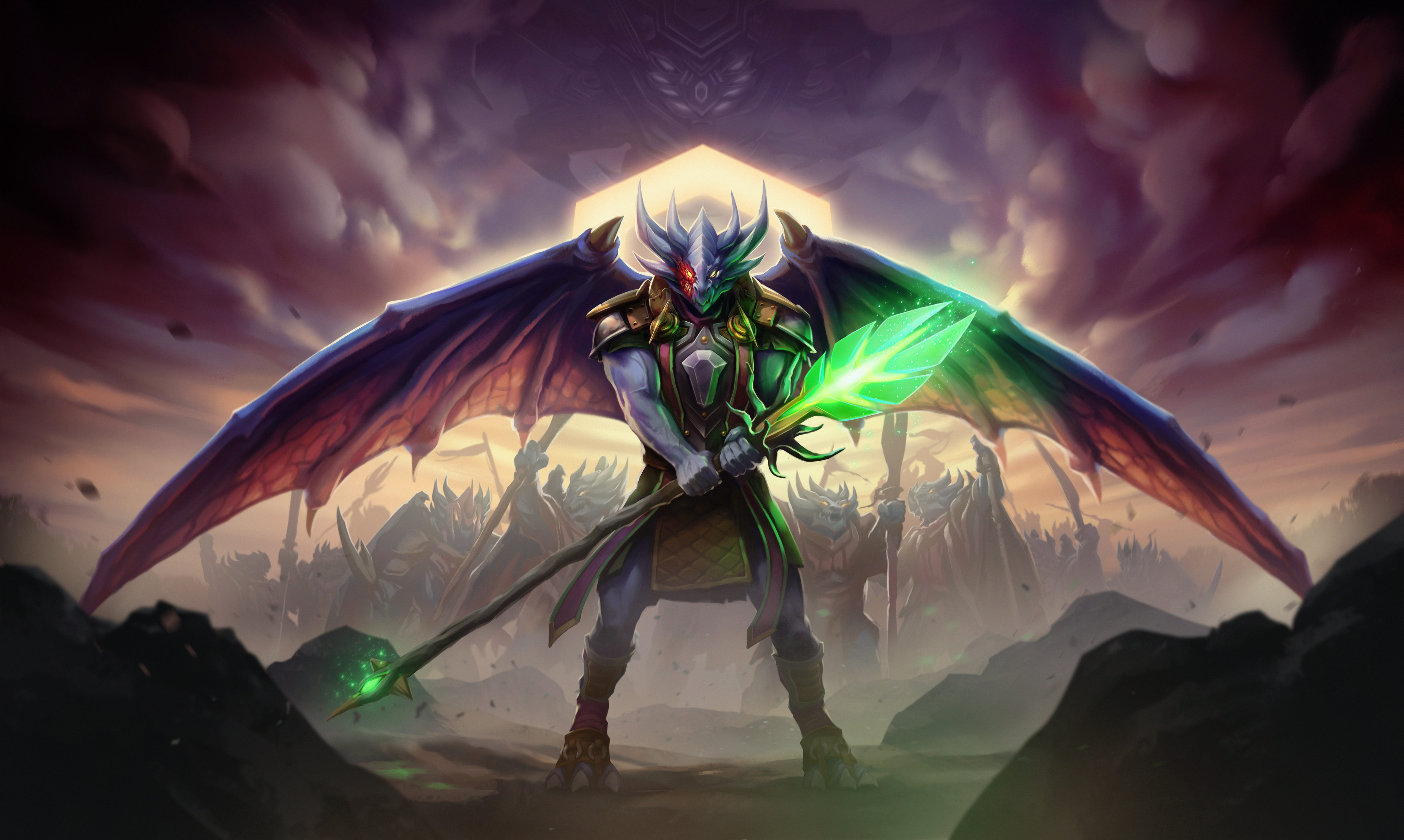 Runescape PC Gaming Video Game Characters Video Game Art Creature Video Games Clouds Sky Wings Kerap 3840x2300
