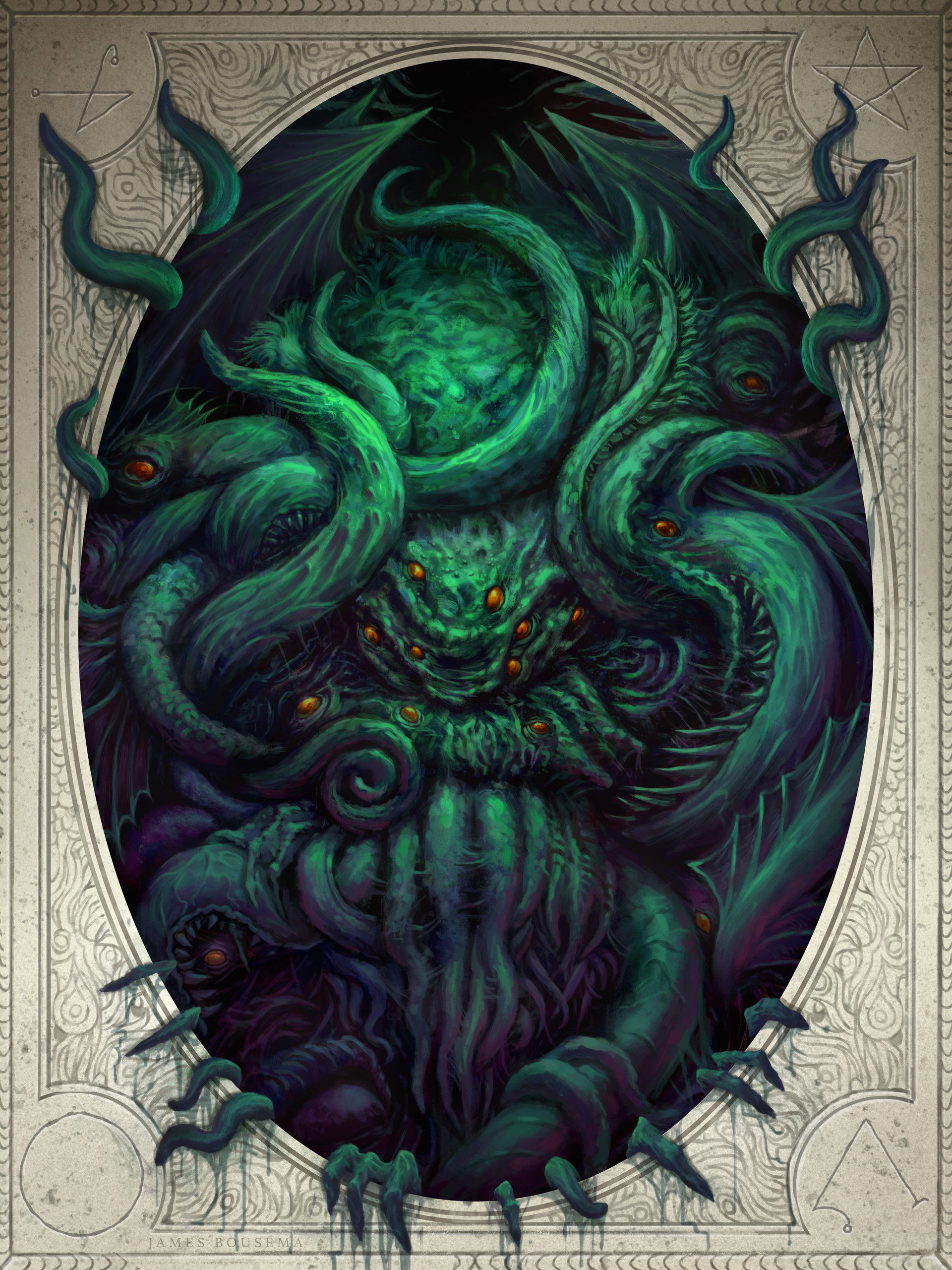 Fantasy Art Artwork Digital Art Cthulhu Creature H P Lovecraft 1920x2560