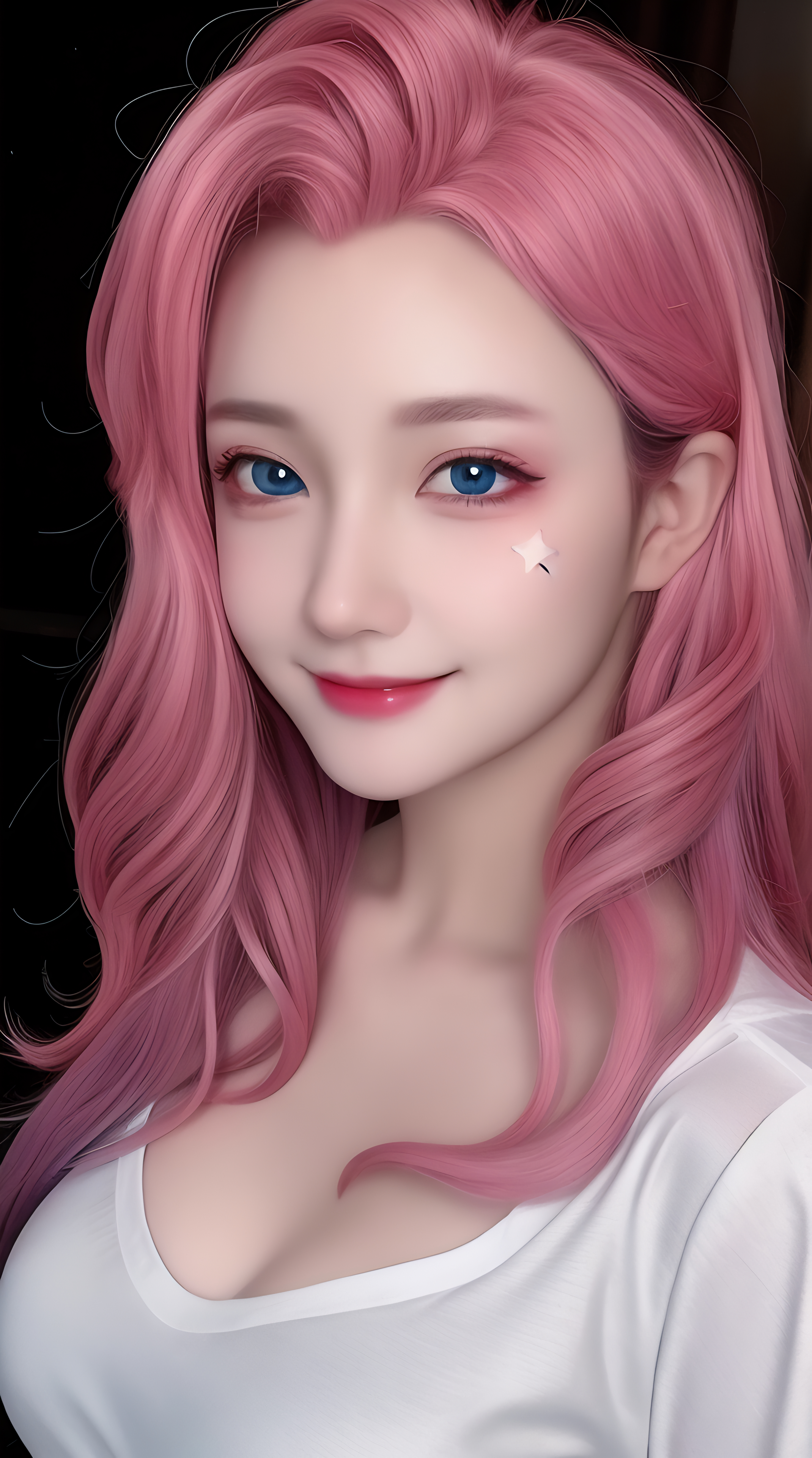 Seraphine League Of Legends League Of Legends Pink Hair Ai Art Vertical Smiling Looking At Viewer 2140x3840