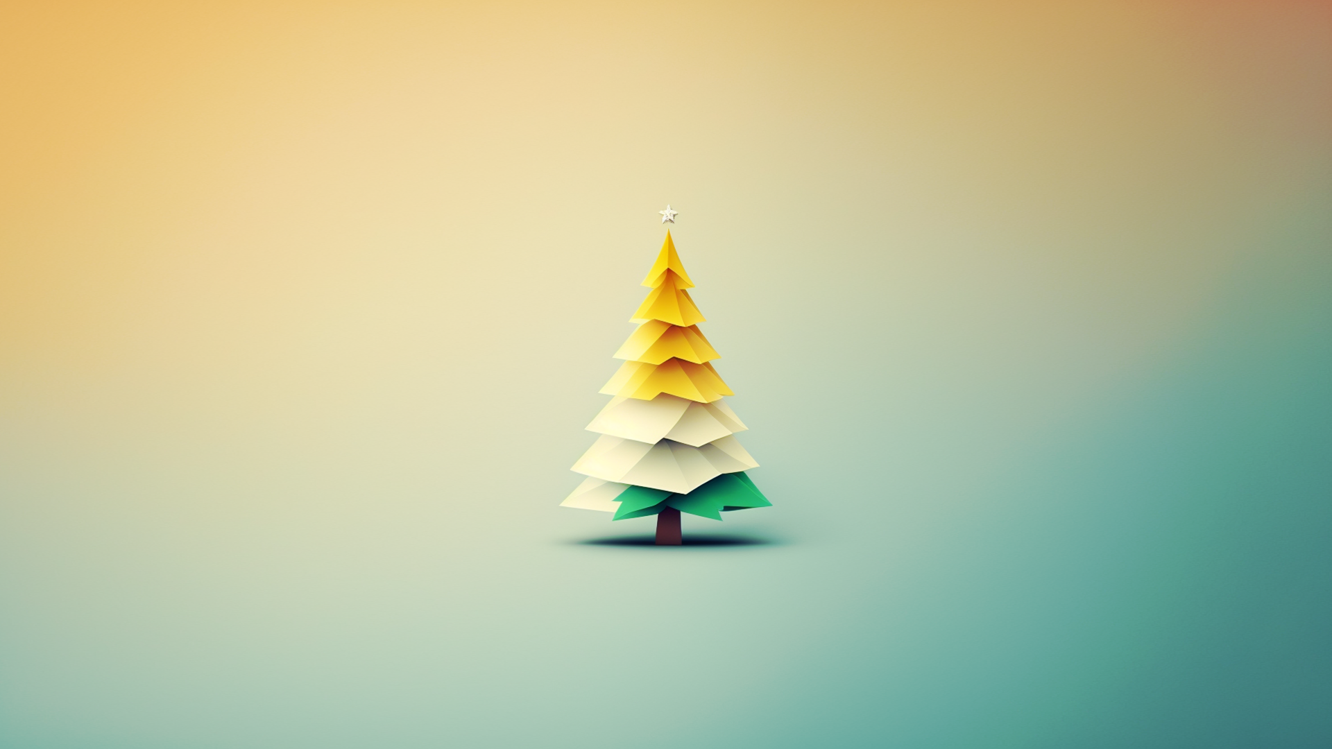 Ai Art Minimalism Winter Is Coming Christmas Simple Background Trees 1920x1080