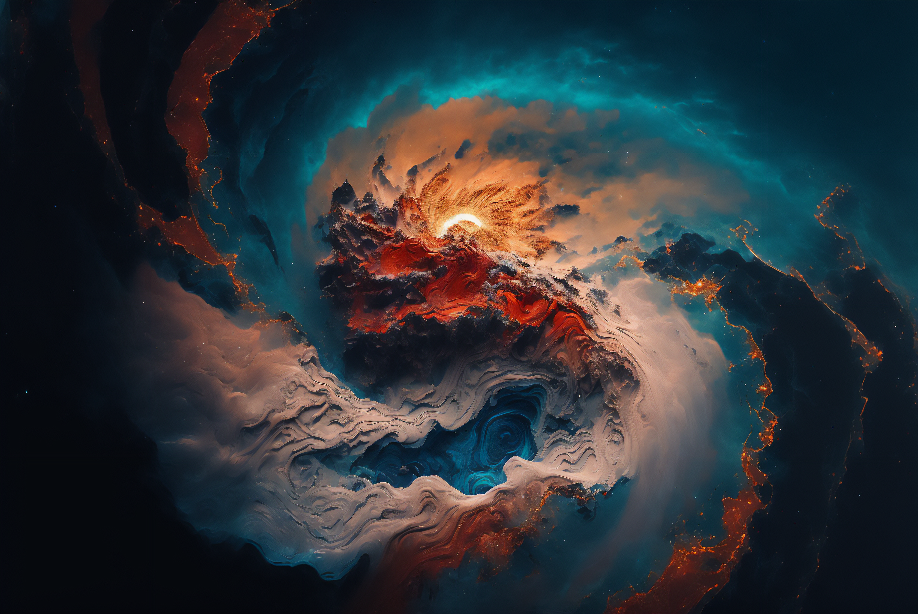 Ai Art Abstract Space Universe Nebula Smoke 3060x2048