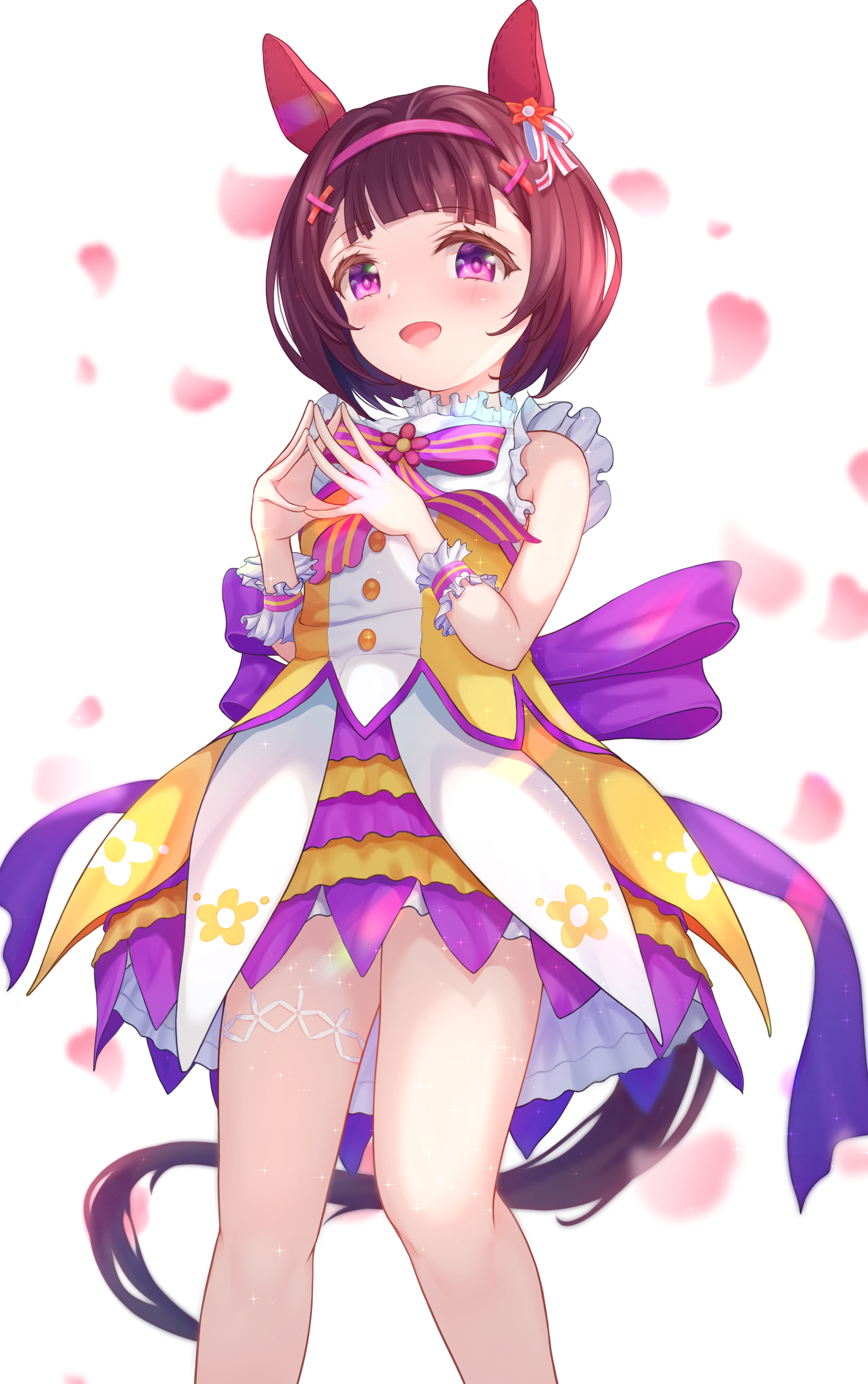 Anime Anime Girls Uma Musume Pretty Derby Nishino Flower Uma Musume Brunette Horse Girls Animal Ears 1680x2678