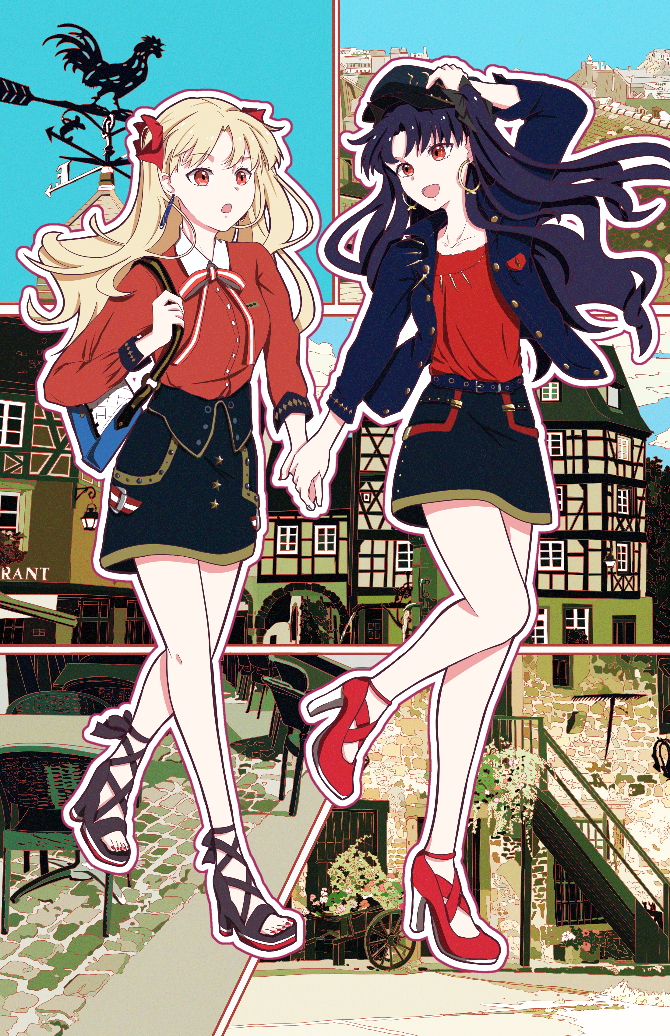 Anime Anime Girls Fate Series Fate Grand Order Ereshkigal Fate Grand Order Ishtar Fate Grand Order L 2200x3400