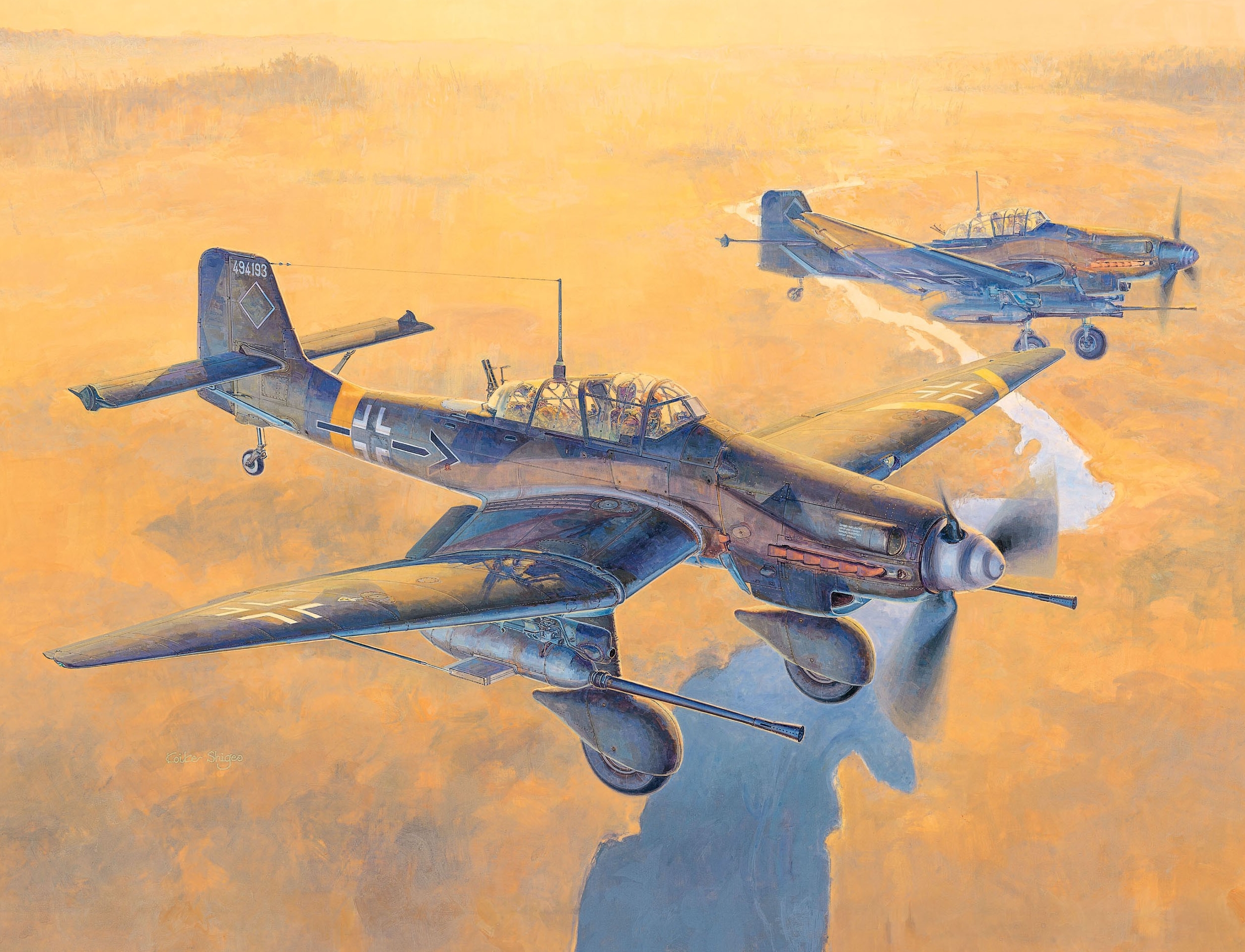 World War Ii Military Military Aircraft Aircraft Airplane Boxart Luftwaffe Germany Junkers Ju 87 Stu 2508x1918