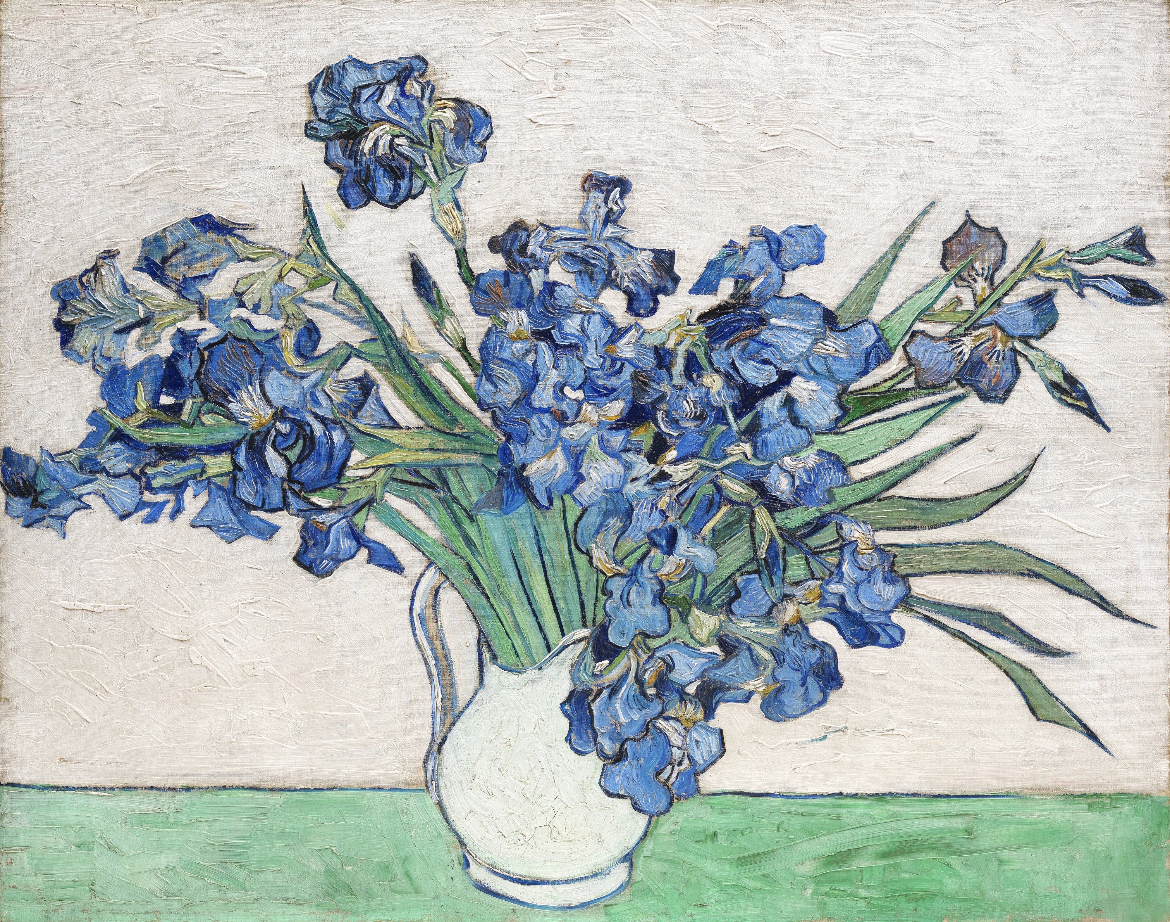 Vase With Irises Vincent Van Gogh Artwork Painting 4000x3155