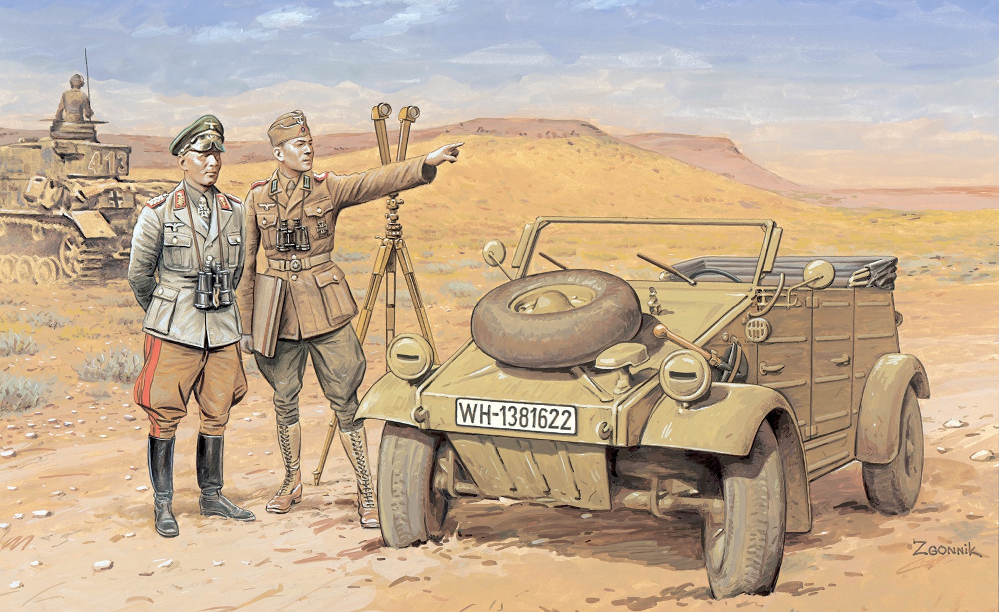 Car Army Military Military Vehicle Artwork Men Uniform Soldier Finger Pointing Standing Sky Clouds H 2000x1226