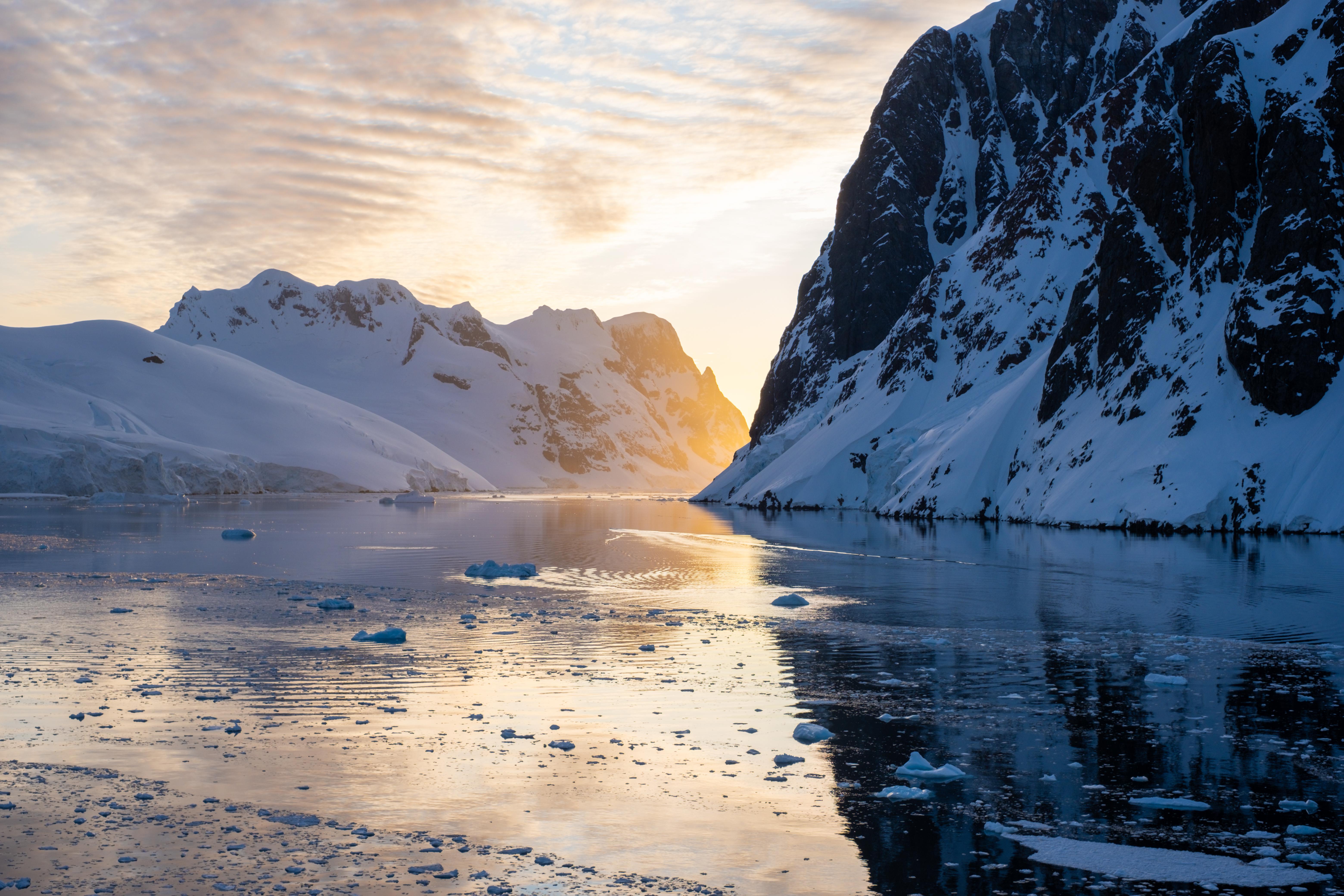 Sea Nature Landscape Snow Ice Antarctic Antarctica Sunset Water Sunset Glow 6240x4160