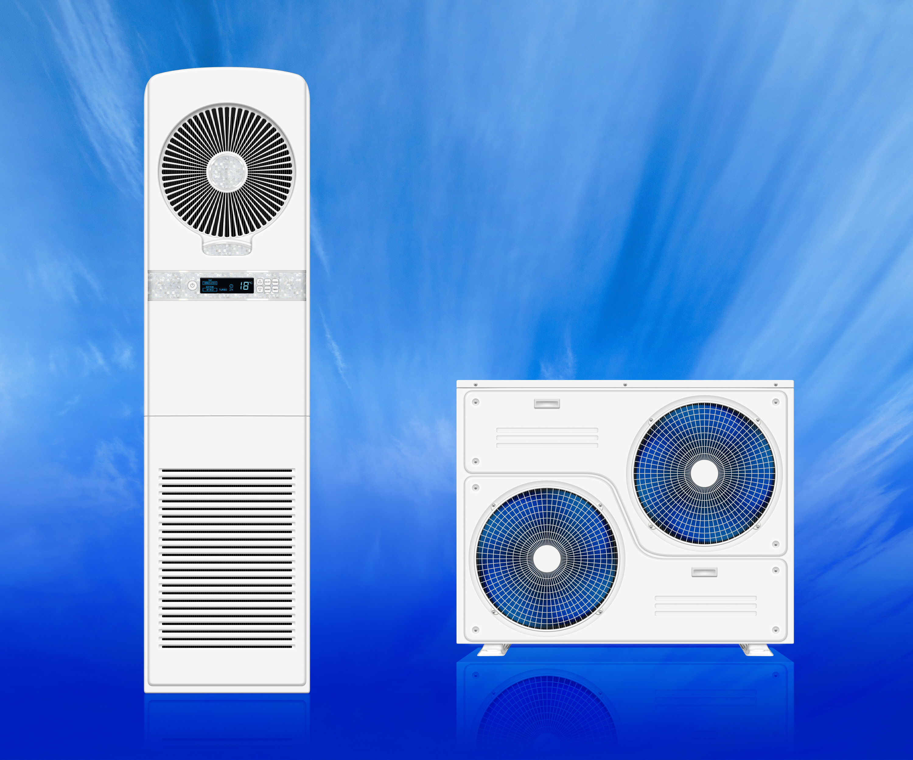 Air Conditioning Render Simple Background 3000x2500