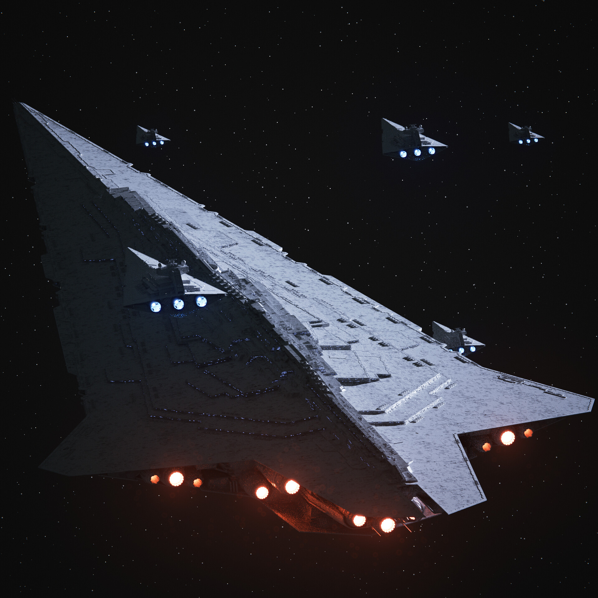 Star Wars Science Fiction Imperial Forces Digital Art Spaceship Render Vehicle Star Destroyer Super  1920x1920