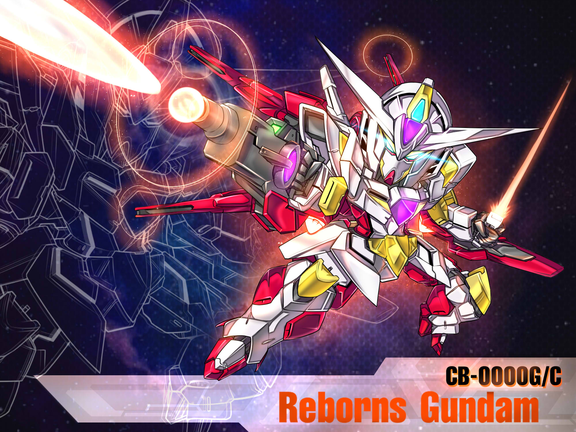Anime Mechs Gundam Super Robot Taisen Mobile Suit Gundam 00 Reborns Gundam Artwork Digital Art Fan A 2000x1500