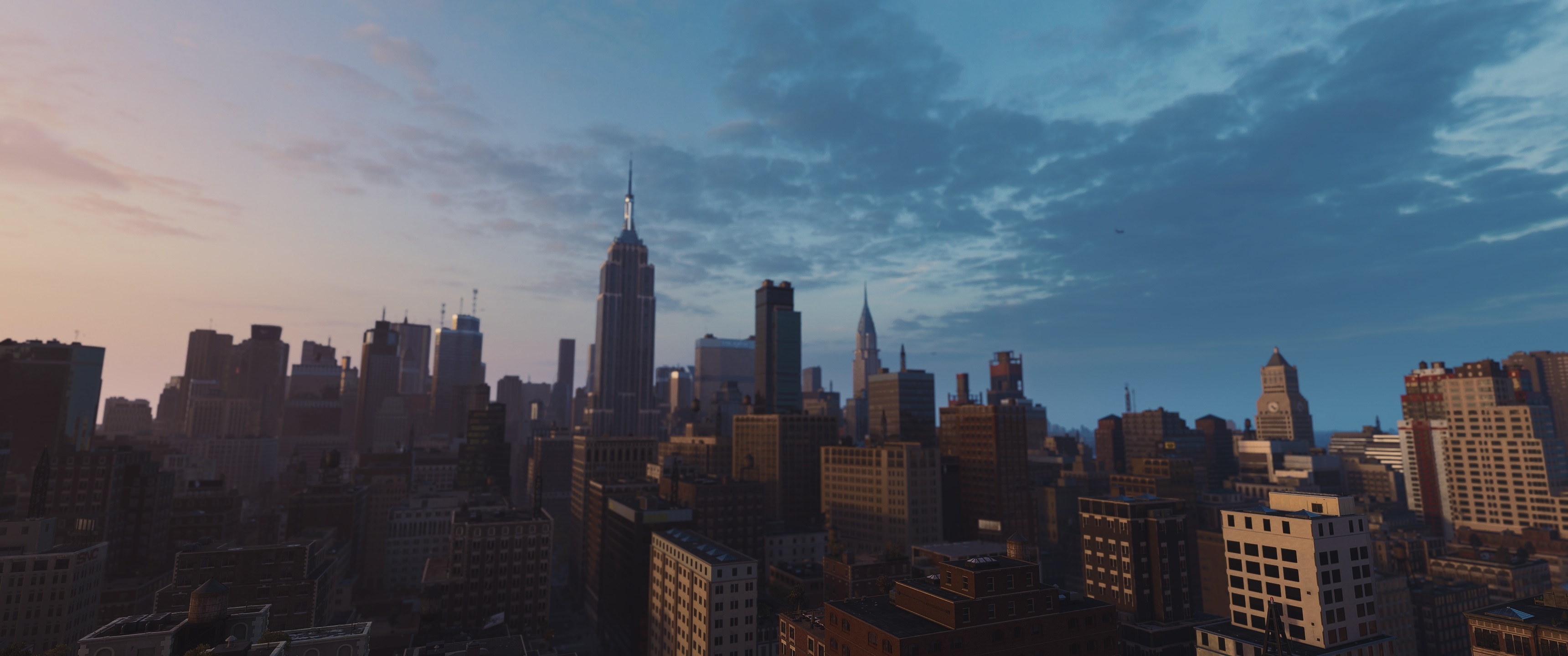 Spider Man New York City Video Games City Building Clouds Wallpaper -  Resolution:3440x1440 - ID:1350382 