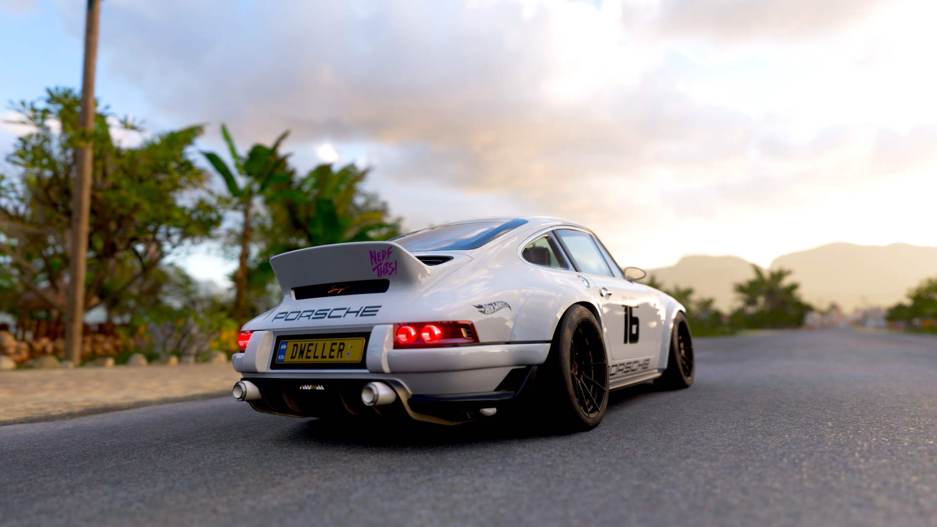 Forza Horizon 5 Video Games Porsche 911 Reimagined Porsche CGi Car Taillights Licence Plates 1920x1080