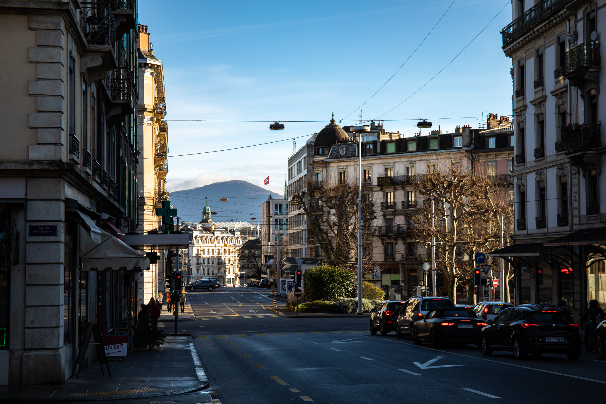 Photography Outdoors Urban Building City Geneva Architecture Road Mountains Street 2048x1365