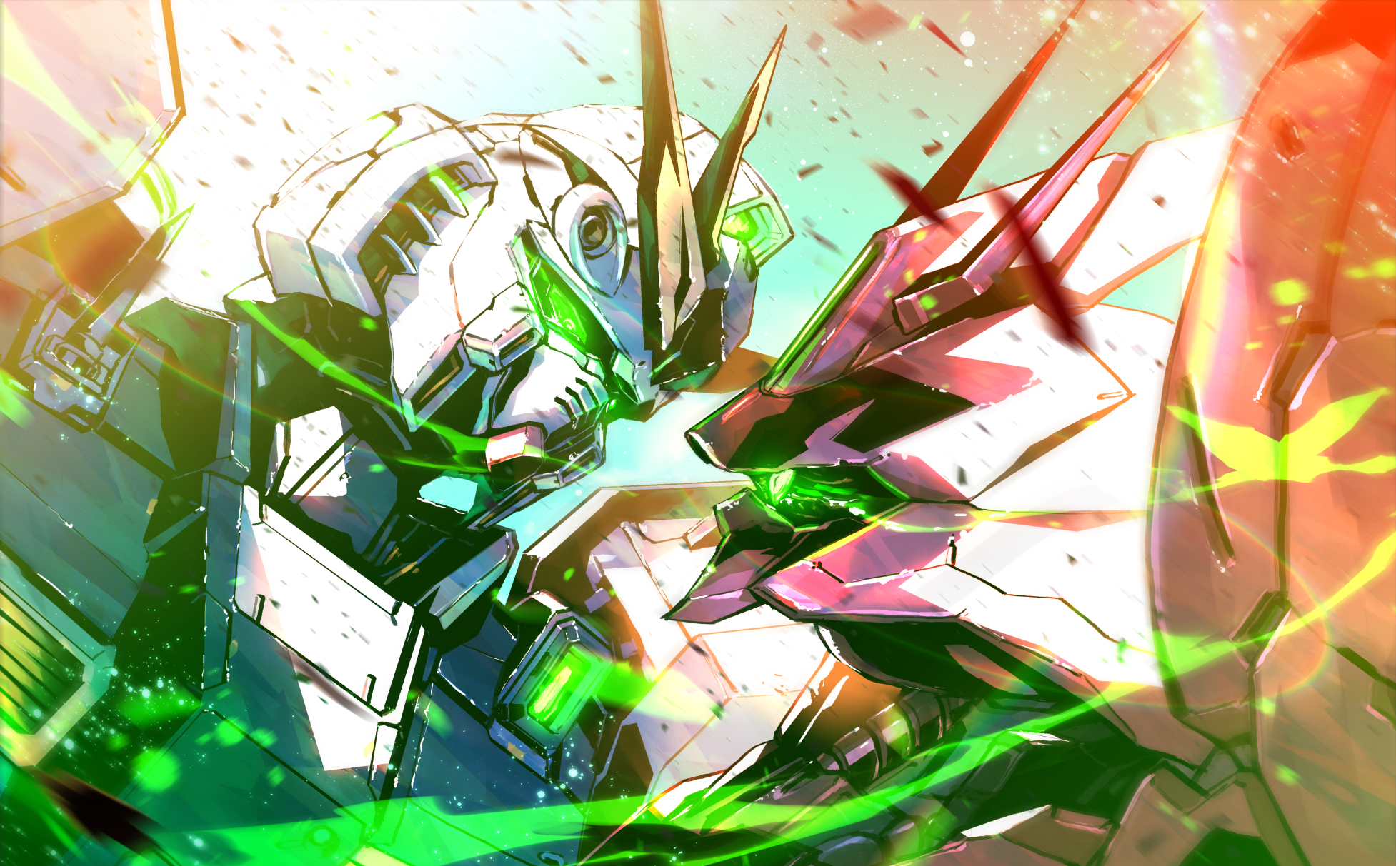 Anime Mechs Super Robot Taisen Mobile Suit Gundam Chars Counterattack Gundam Mobile Suit RX 93 V Gun 1954x1213
