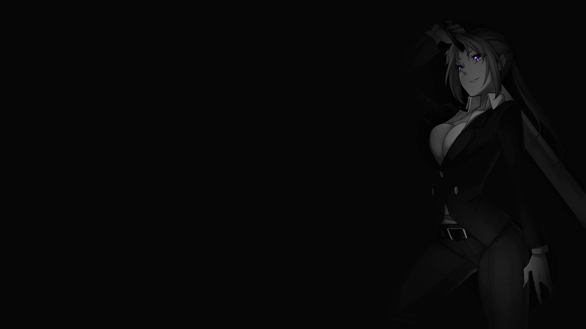 Selective Coloring Black Background Simple Background Dark Background Anime Girls Shion TenSura Tens 1920x1080