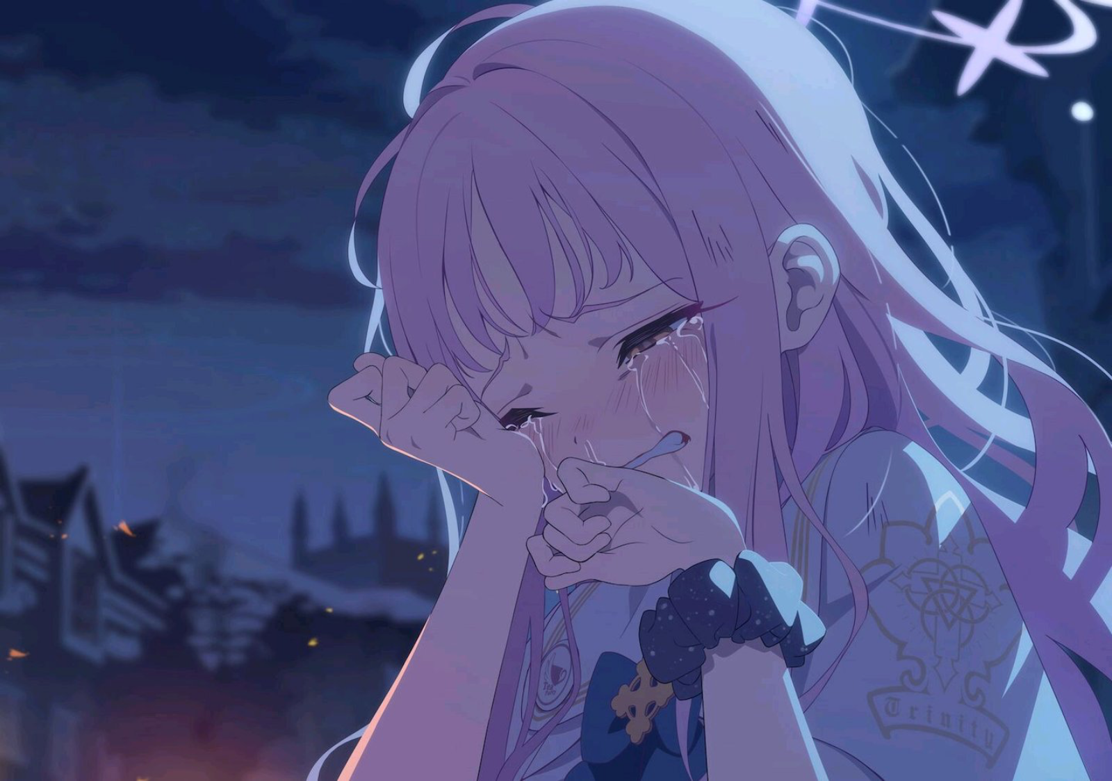 Anime Anime Girls Tears Crying Blushing 1600x1124
