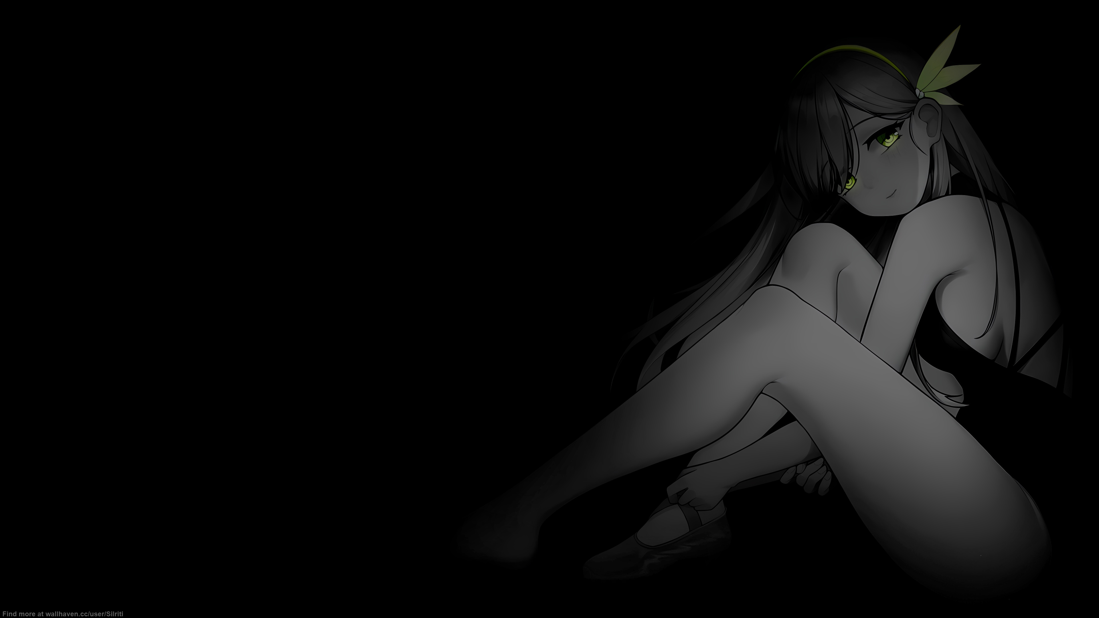 Selective Coloring Black Background Dark Background Anime Girls Simple  Background Minimalism Dress L Wallpaper - Resolution:3840x2160 - ID:1370522  