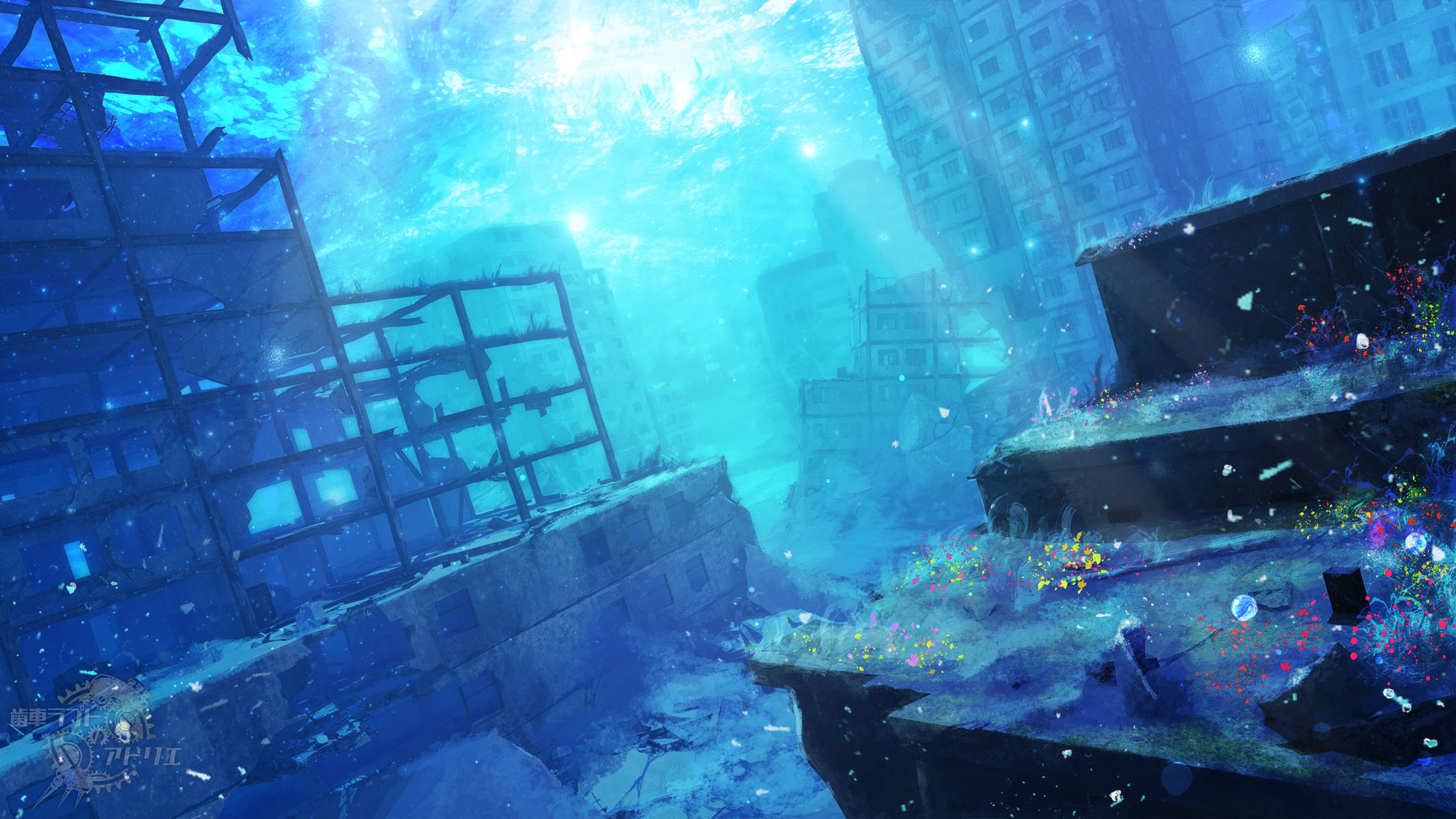 Anime Underwater 2133x1200