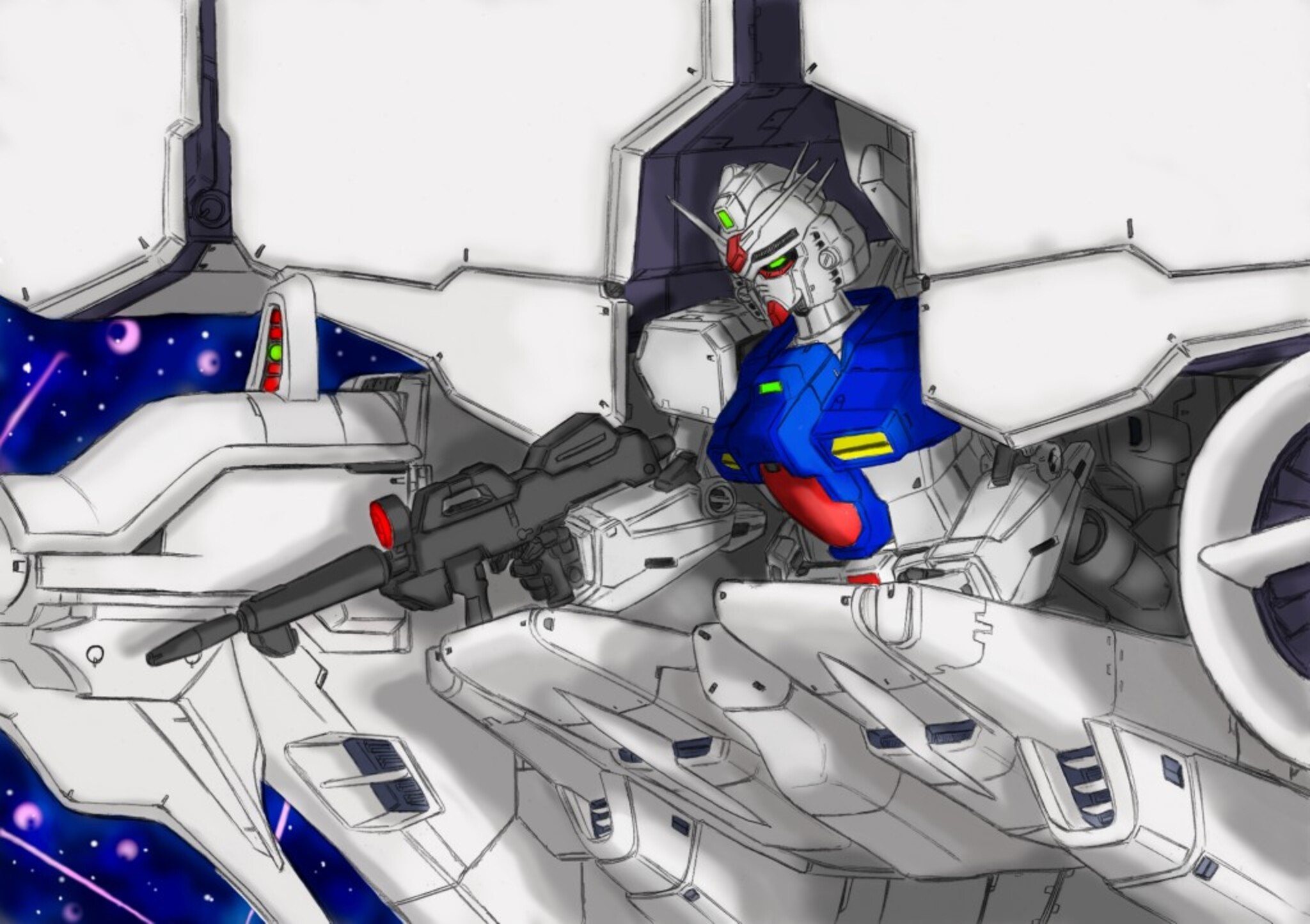 GP03 Gundam Dendrobium Mobile Suit Gundam 0083 Stardust Memory Gundam Anime Mechs Super Robot Taisen 2048x1446