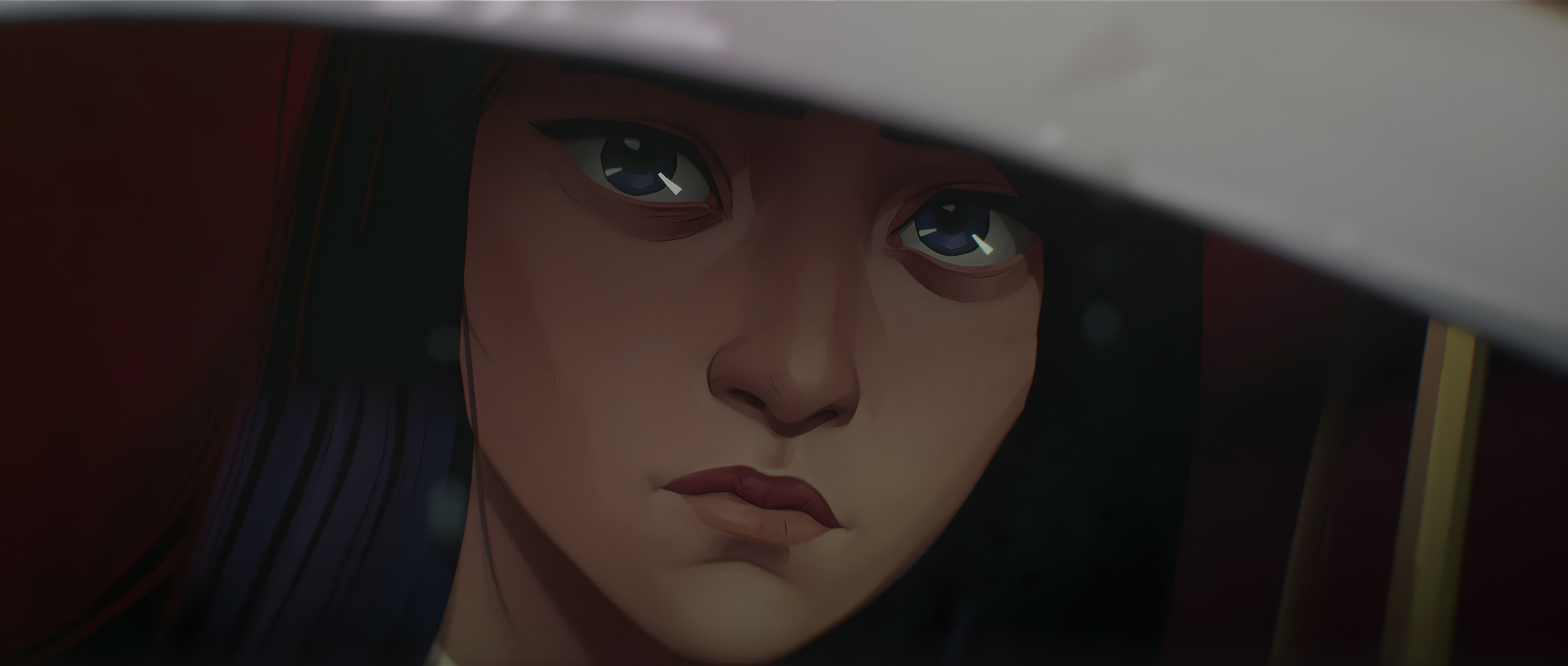 Caitlyn League Of Legends Arcane TV Series TV Video Game Characters Looking At Viewer Artwork Screen 7680x3265