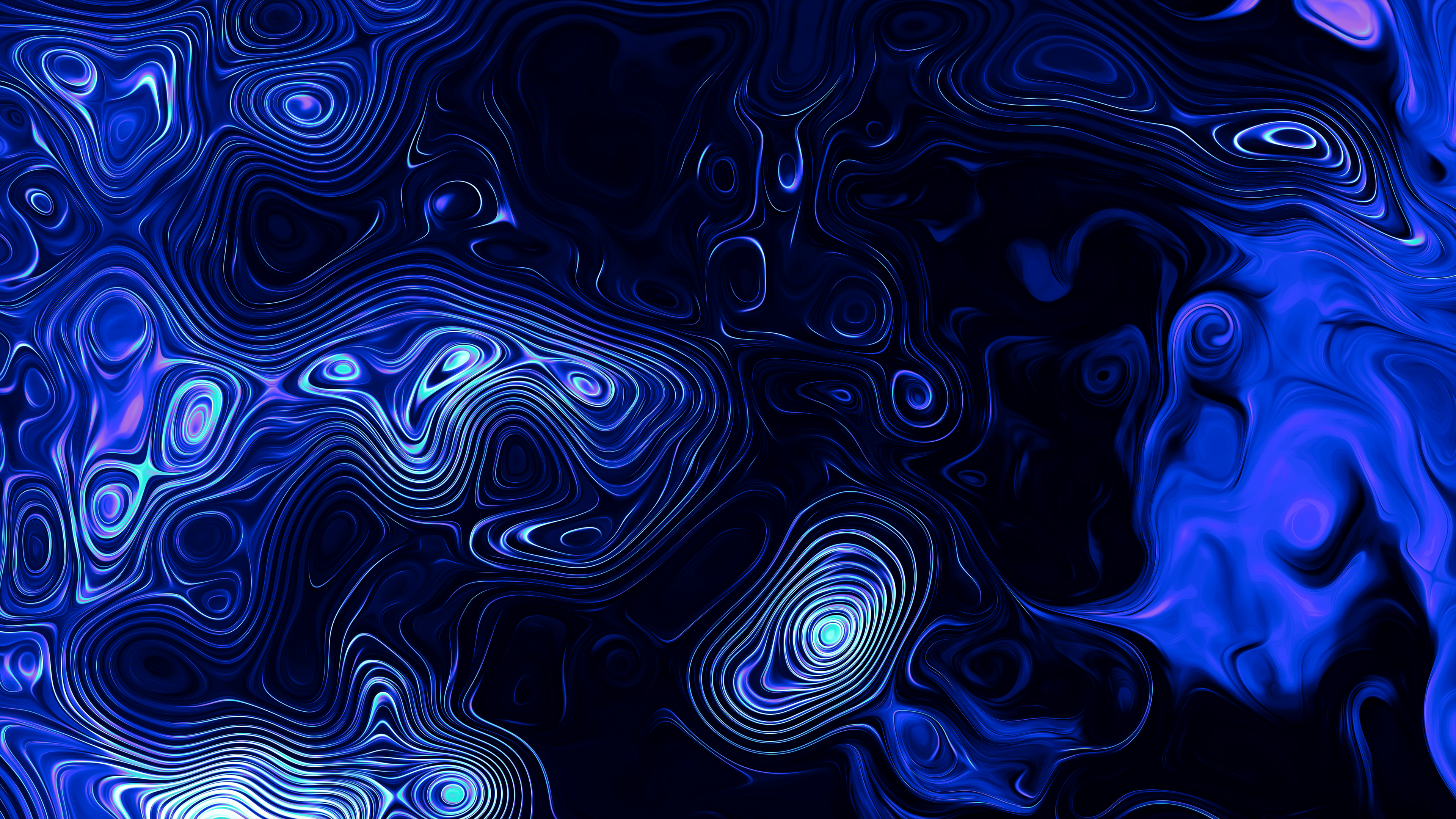 Abstract Wavy Lines Pattern Shapes Liquid Digital Art 3840x2160