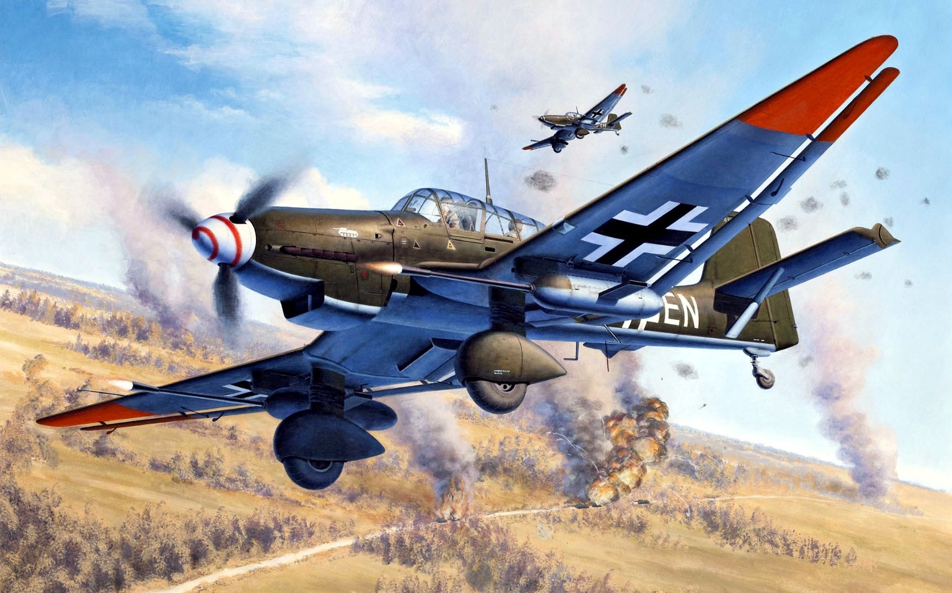 World War Ii Military Military Aircraft Aircraft Airplane Luftwaffe Germany Junkers Ju 87 Stuka Junk 1864x1162