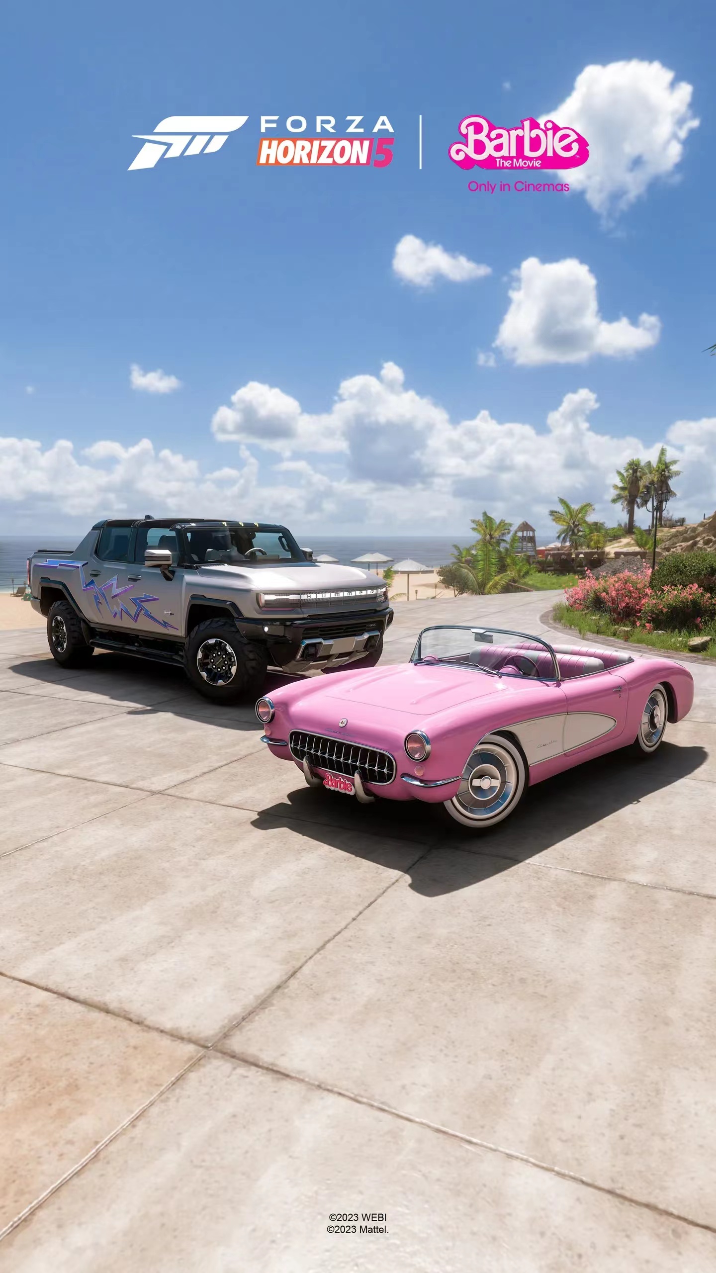 Forza Horizon 5 Xbox Game Studios PlaygroundGames Video Games Barbie Chevrolet Corvette Hummer GMC E 1440x2560