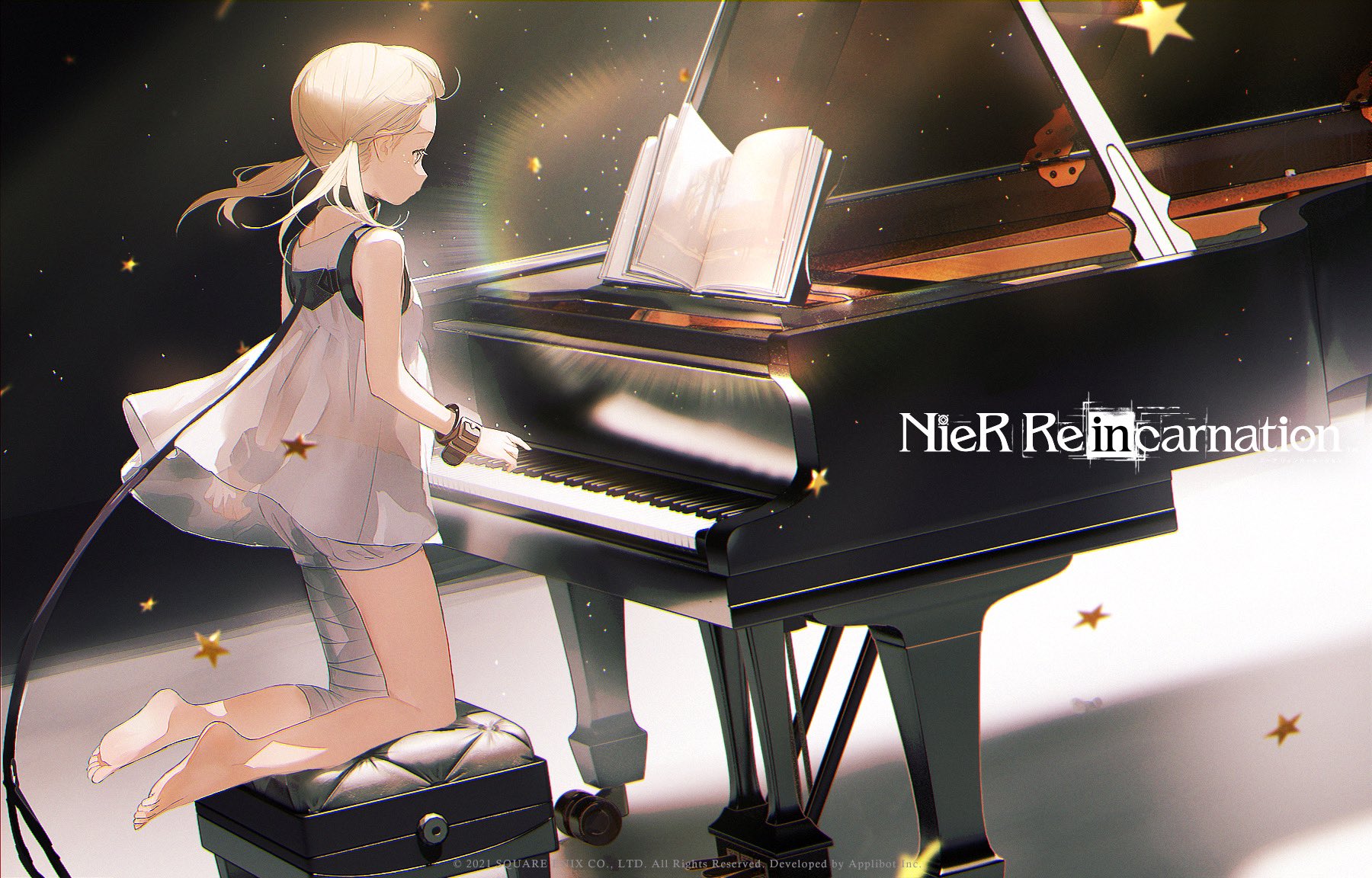 Piano Anime Girls Artwork Digital Art Nier Automata Wallpaper -  Resolution:1800x1152 - ID:1305944 