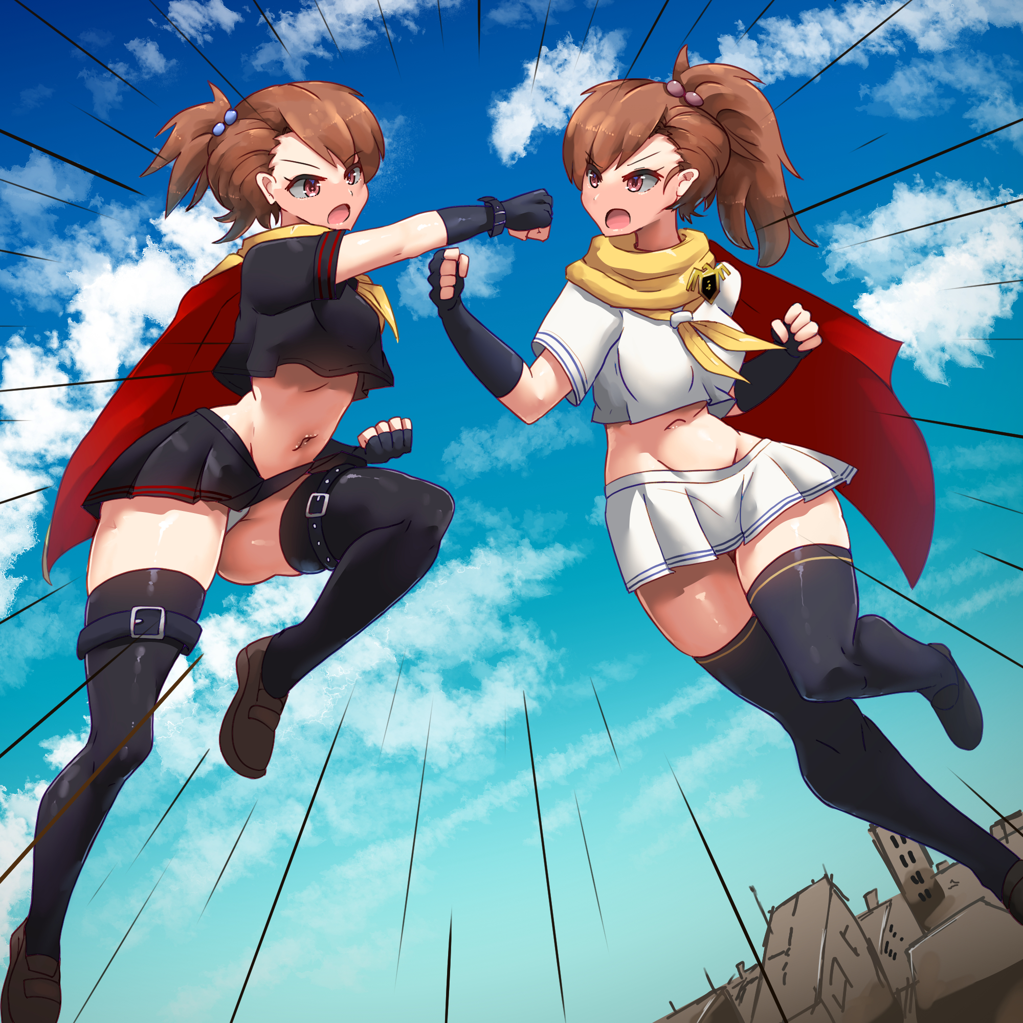 Anime Anime Girls THE IDOLM STER Futami Ami Futami Mami Long Sleeves Brunette Twins Two Women Artwor 2000x2000