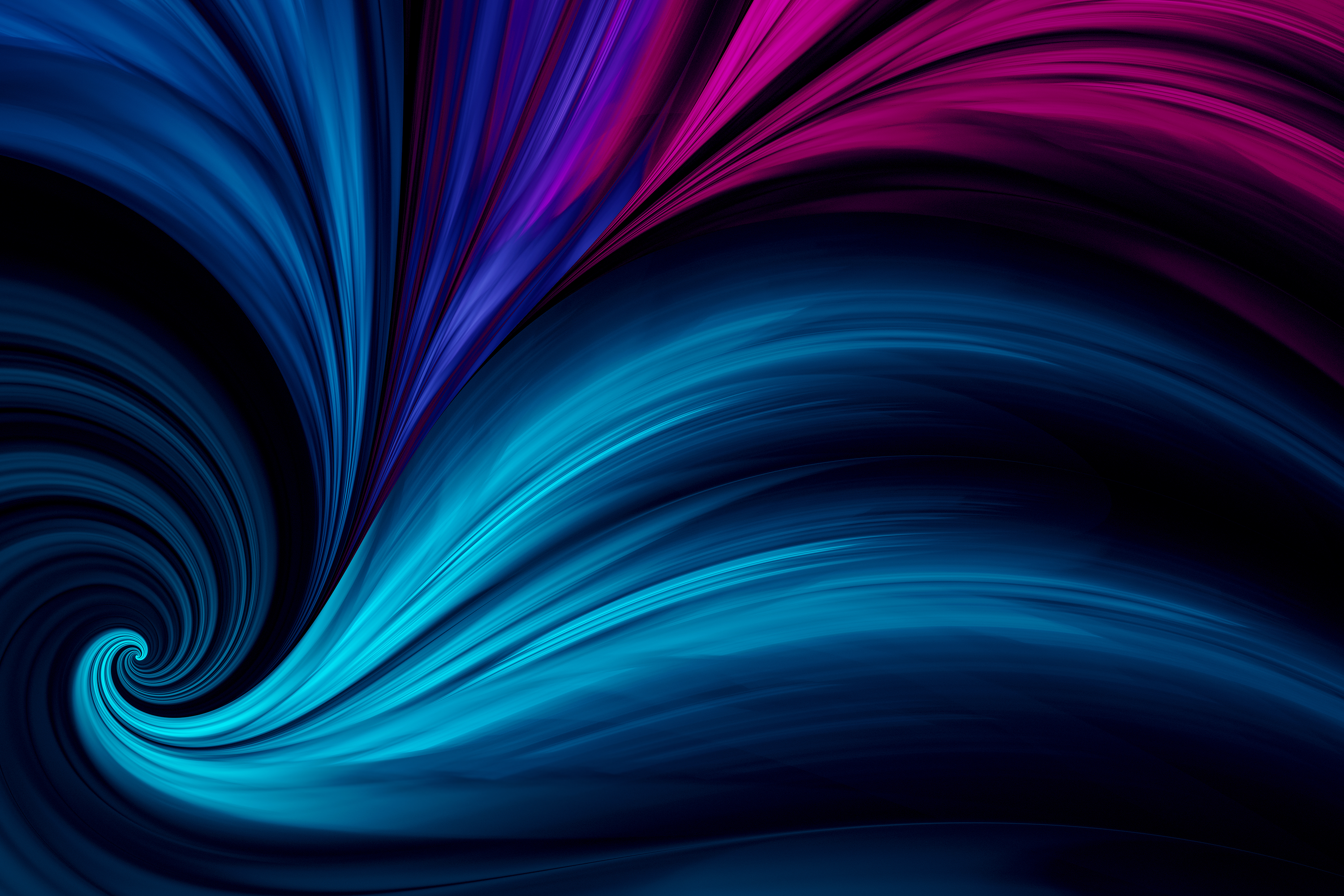 Huawei Simple Background Minimalism Abstract 3D Abstract Blue Swirls 3000x2000