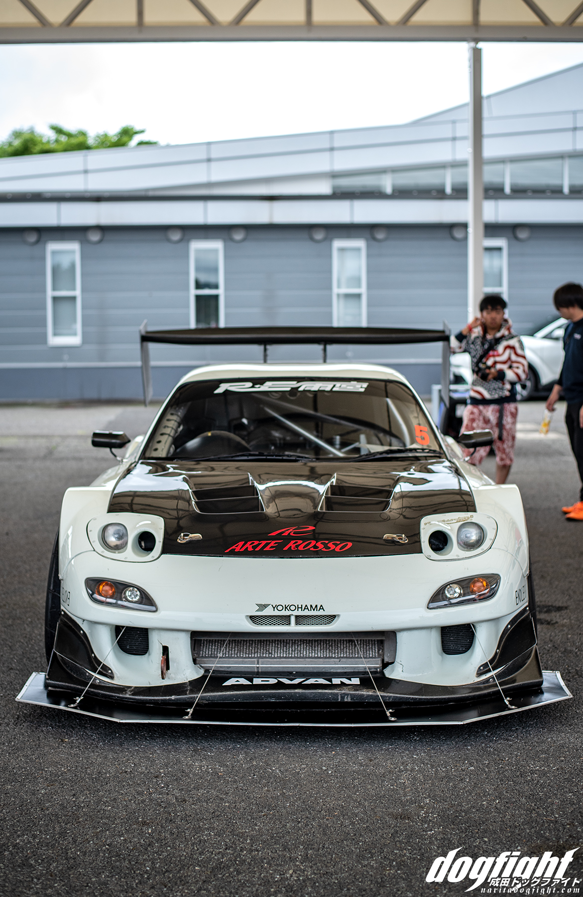 Frontal View Mazda RX 7 White Cars Race Cars Car Vehicle Japanese Cars Car Spoiler Bodykit Japanese 1171x1800