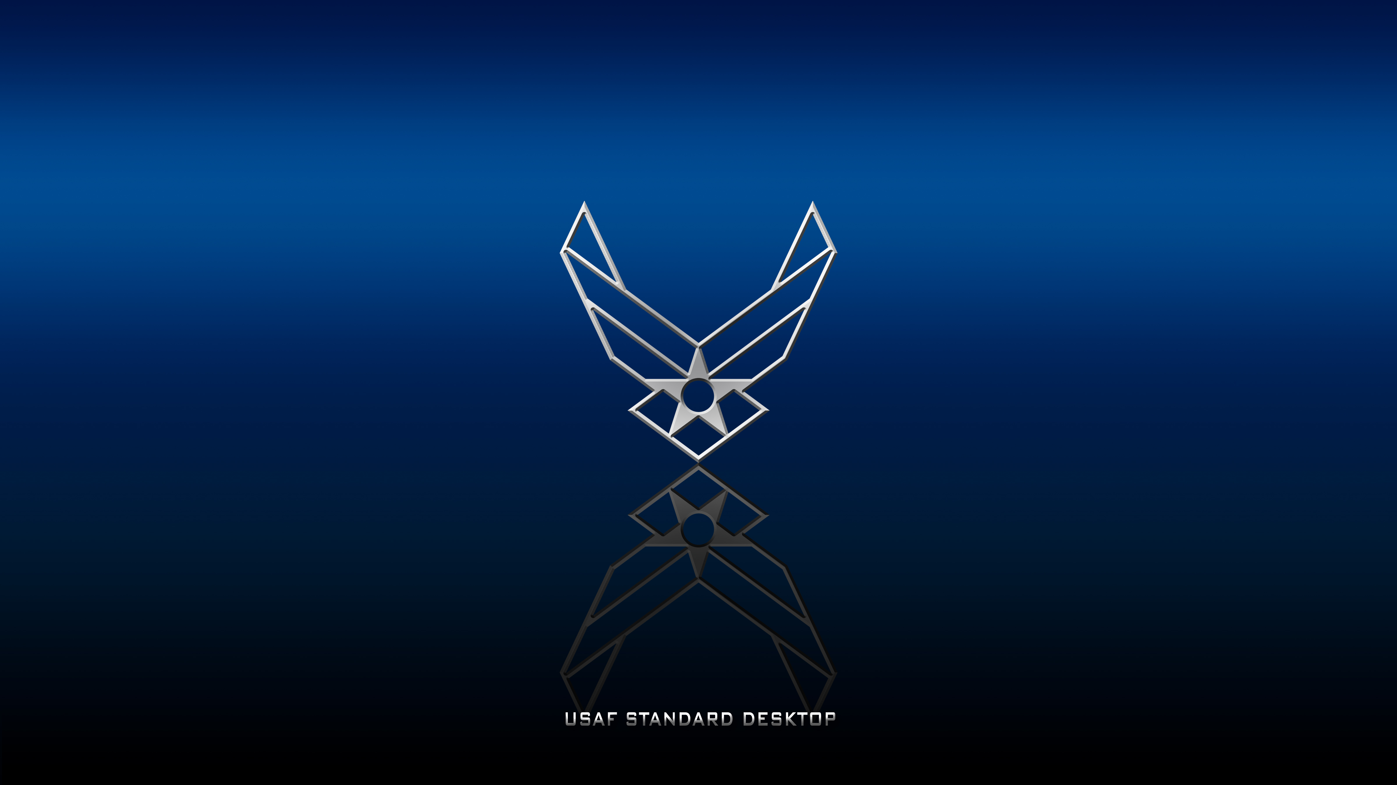US Air Force Military Gradient USA Patriotic Simple Background Mirror Blue Beetle Reflection 4800x2700