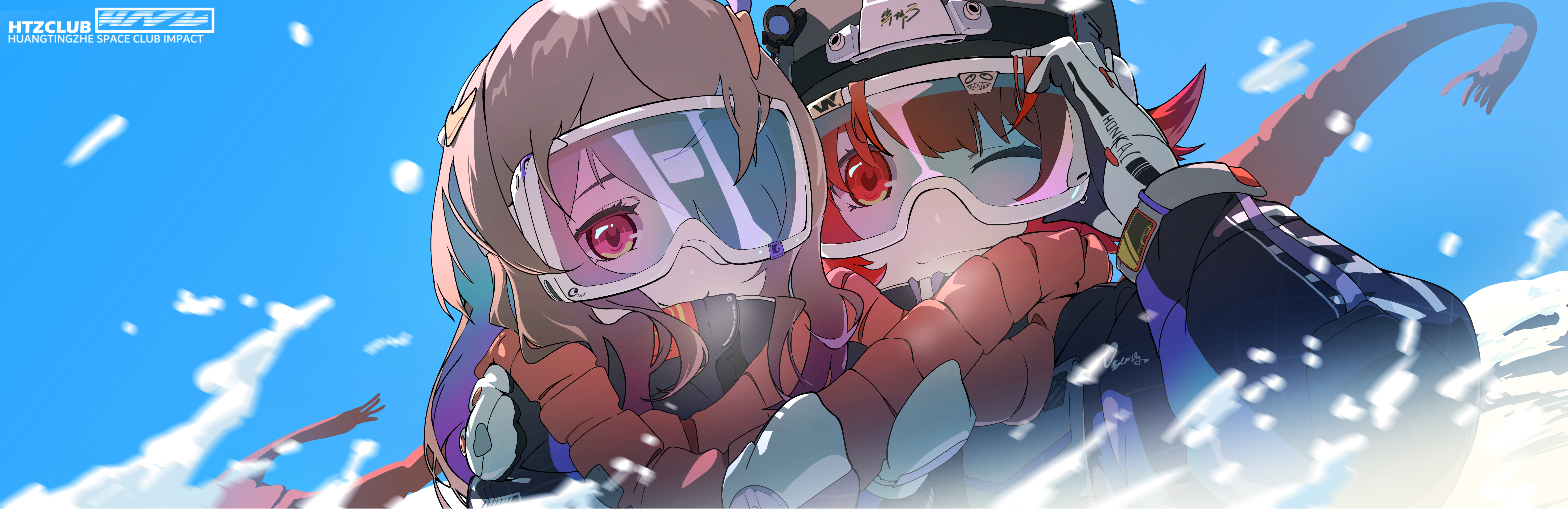 Honkai Impact 3rd Artwork Honkai Impact Anime Girls Anime Rita Rossweisse Blonde Red Eyes Skiing Sca 7453x2423