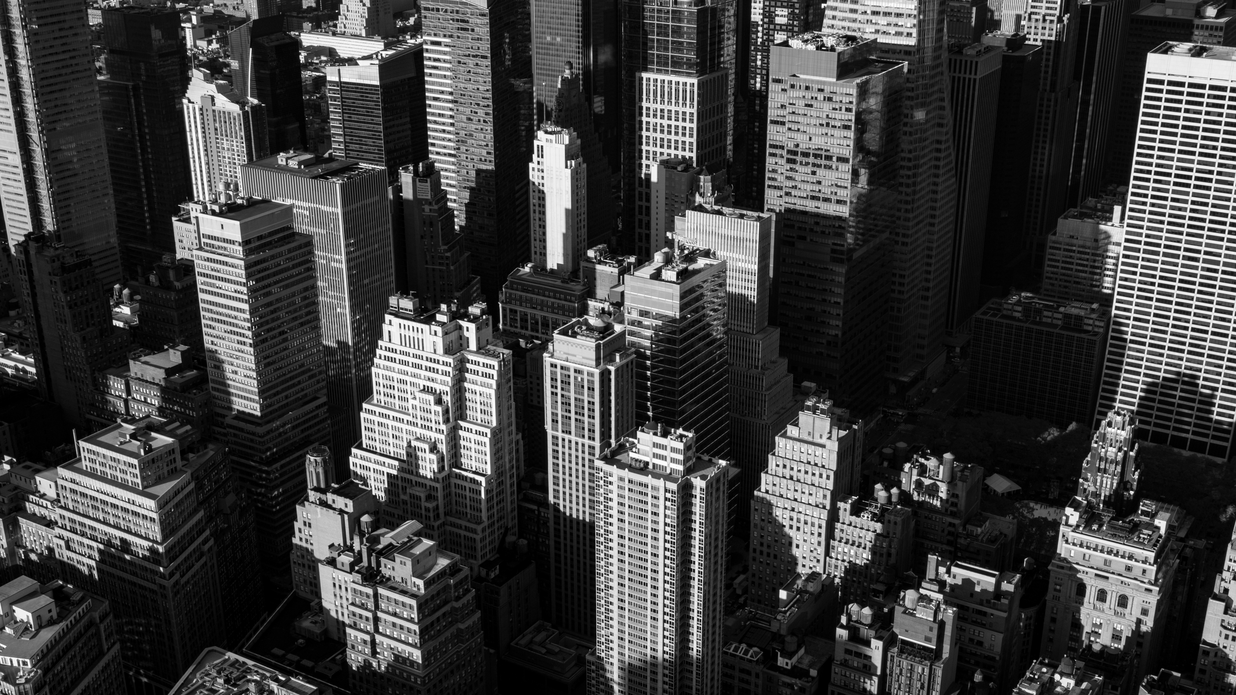 City Building Skyscraper Monochrome Cityscape 5120x2880