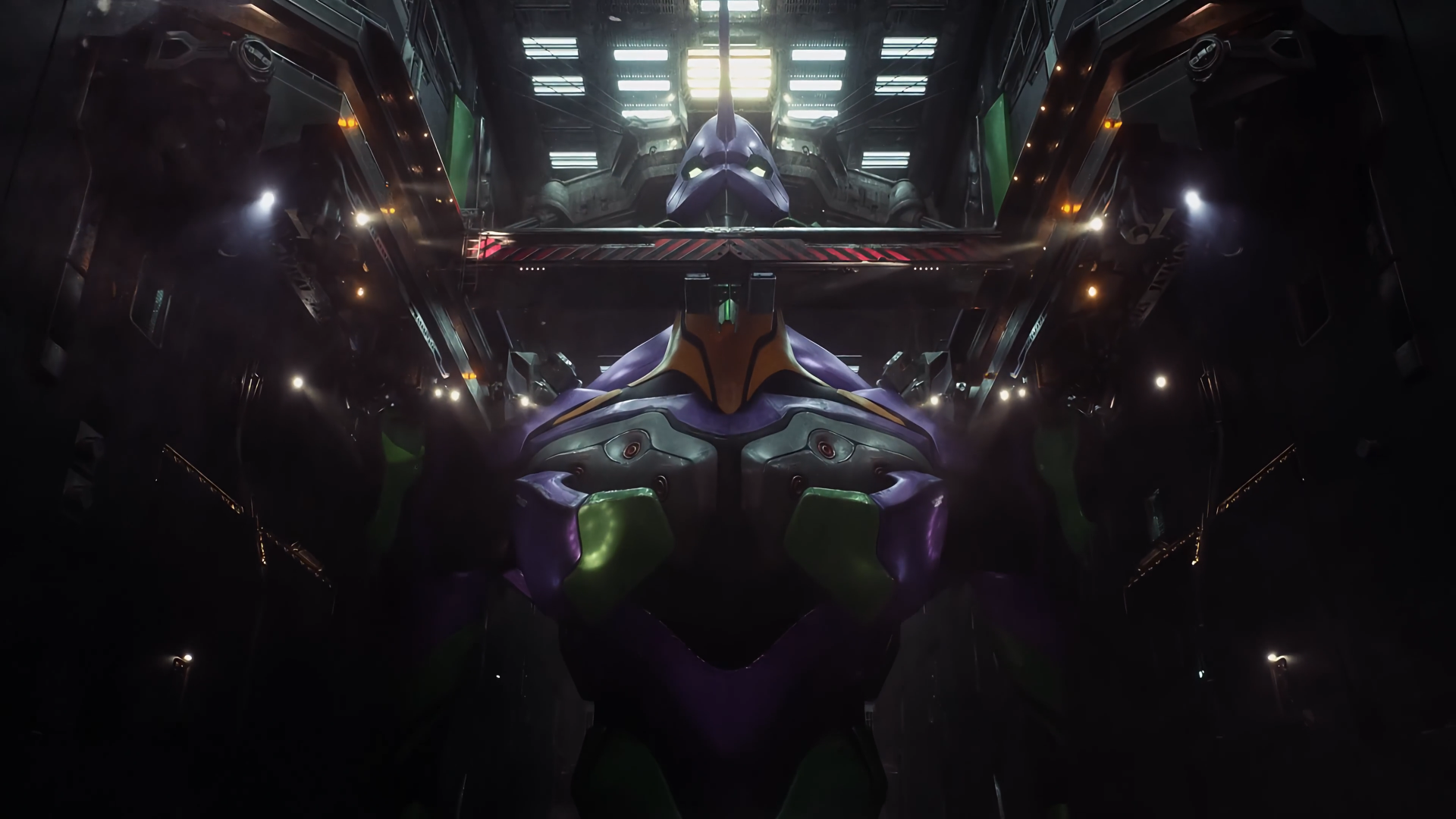 Mecha Fight EVA Unit 00 EVA Unit 01 EVA Unit 02 EVA Unit 03 Anime Mechs Neon Genesis Evangelion 1920x1080