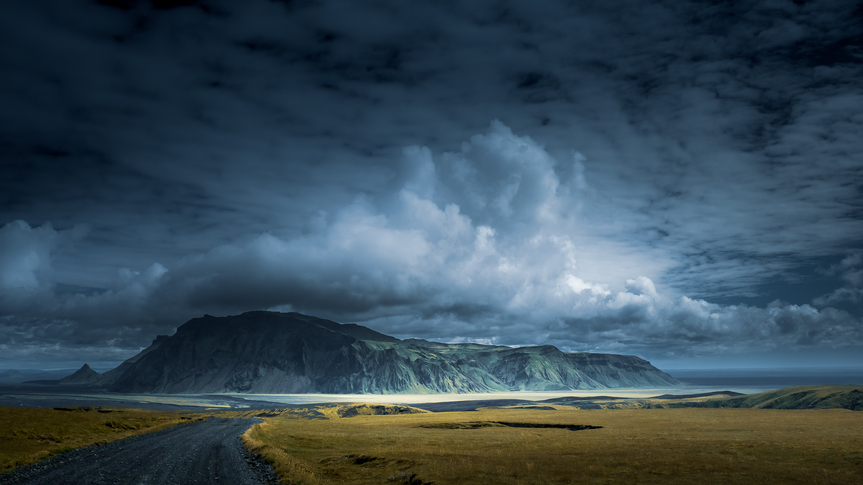 Photography Landscape Nature Mountains Clouds Road Sky Iceland Beach Field Behance 2800x1575
