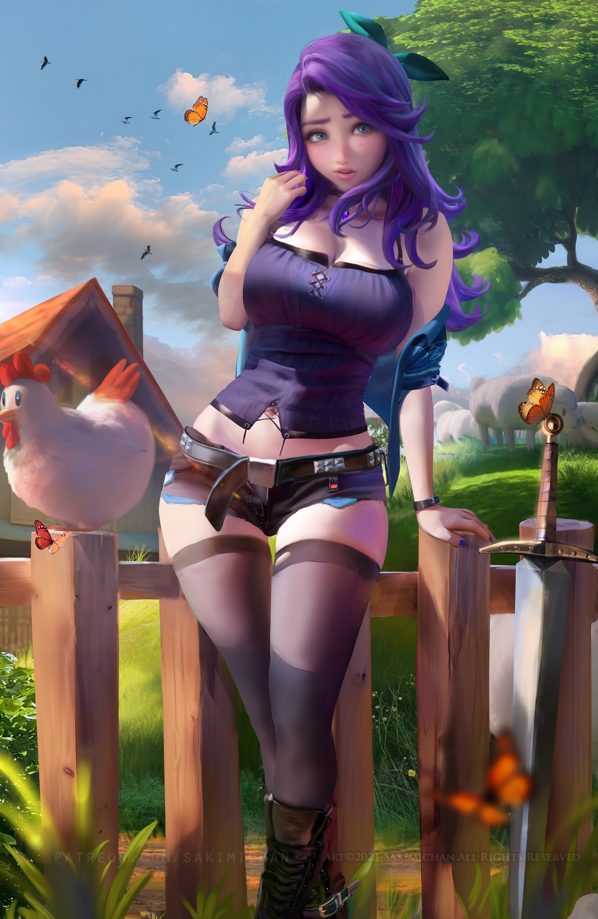 Abigail Stardew Valley Stardew Valley Video Games Video Game Girls Video Game Characters Artwork Dra 2277x3500