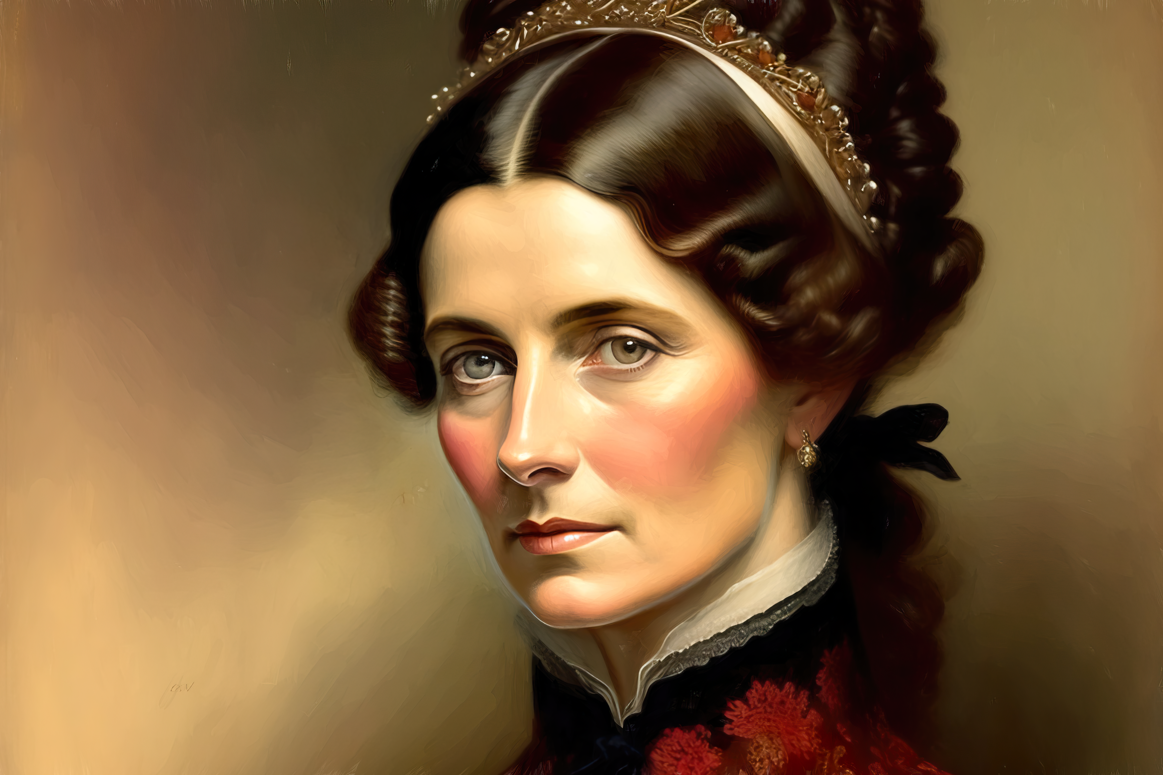Lexica Ai Art Portrait Women Oil Painting Victorian Clothes Vibrant Detailed Face 3840x2560