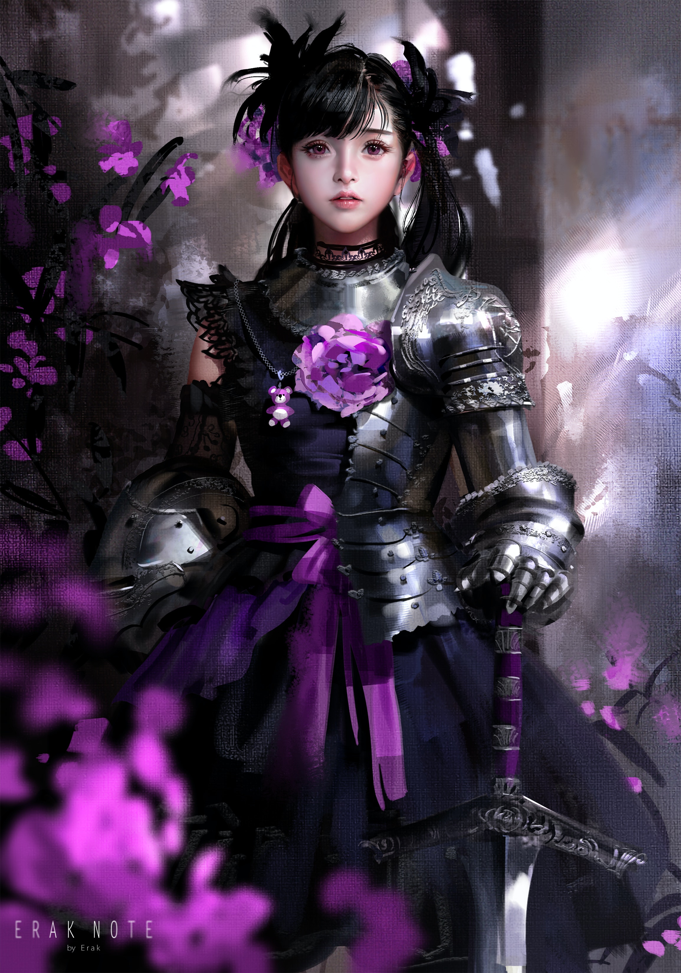 Erak Note Digital Art Artwork Illustration Portrait Women Fantasy Art Fantasy Girl Armor Warrior Swo 2309x3300