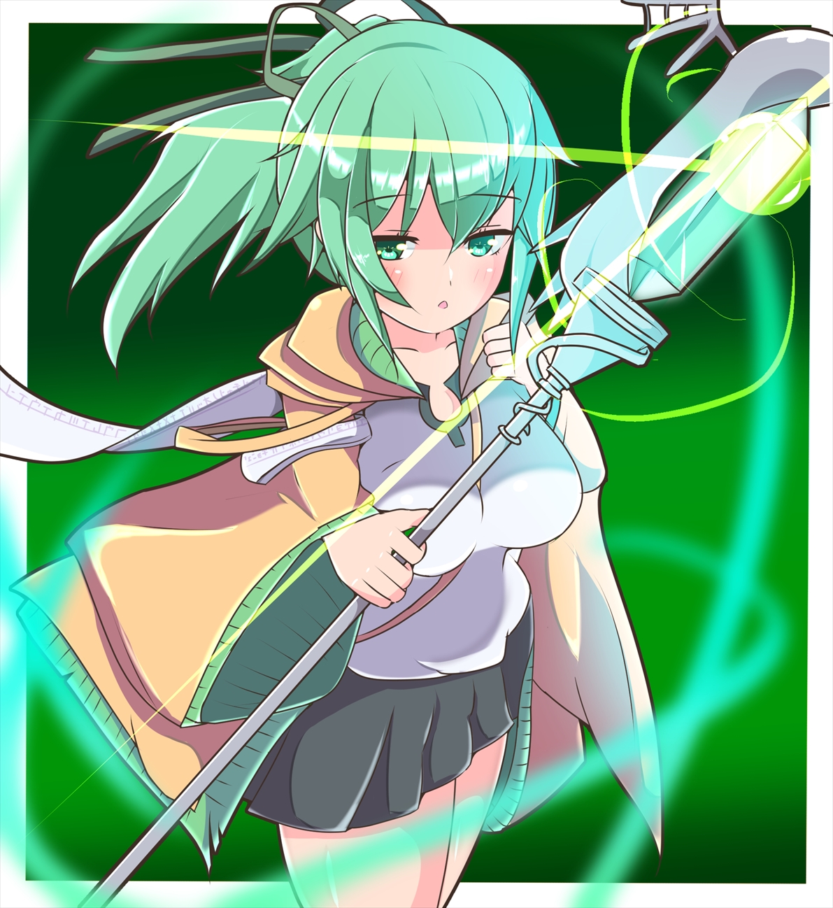 Anime Anime Girls Trading Card Games Yu Gi Oh Wynn The Wind Charmer Ponytail Green Hair Solo Artwork 1191x1298