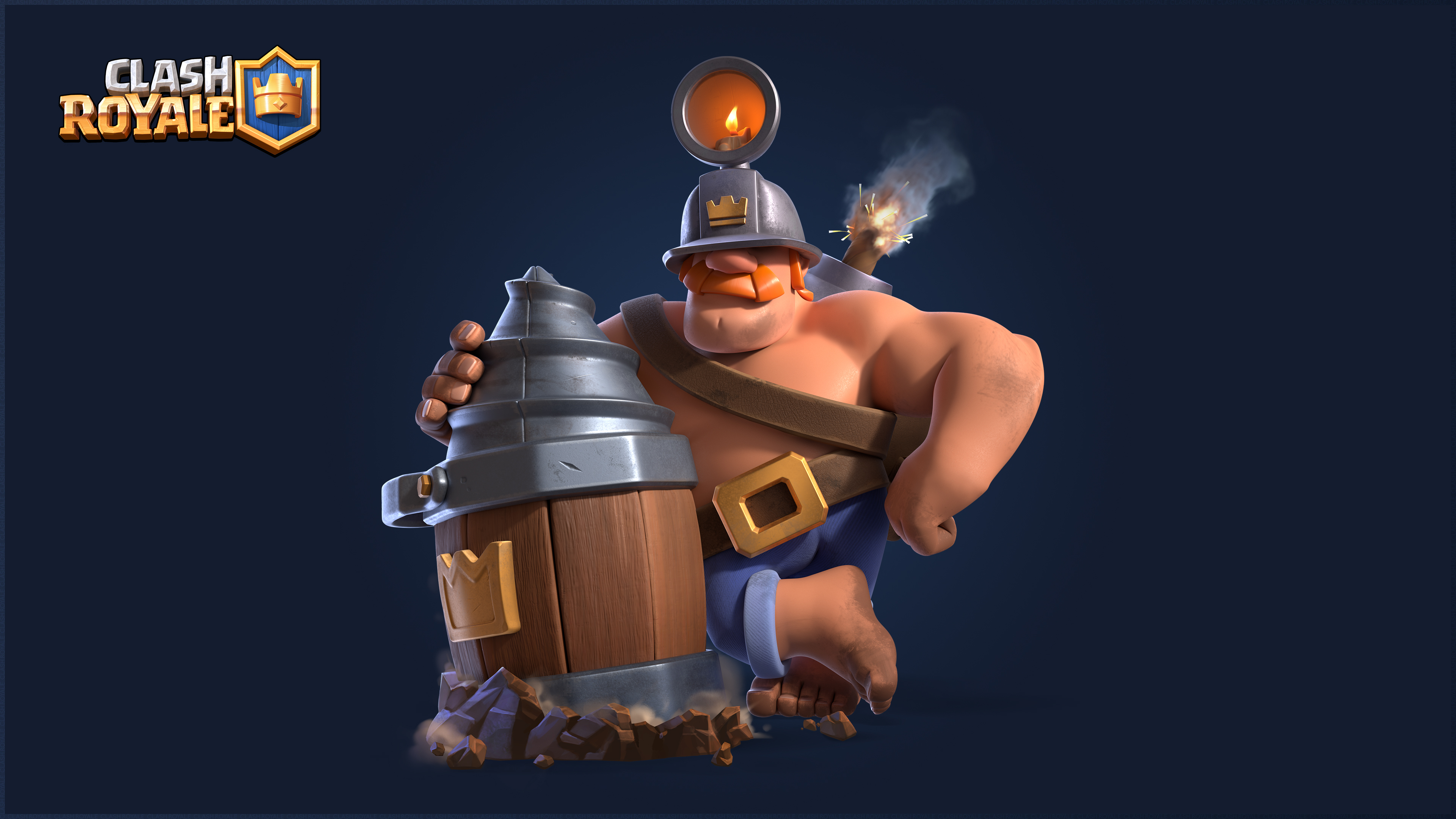 Clash Royale Drill Simple Background Watermarked Video Game Characters Video Game Man Julio Lopez Vi 3840x2160