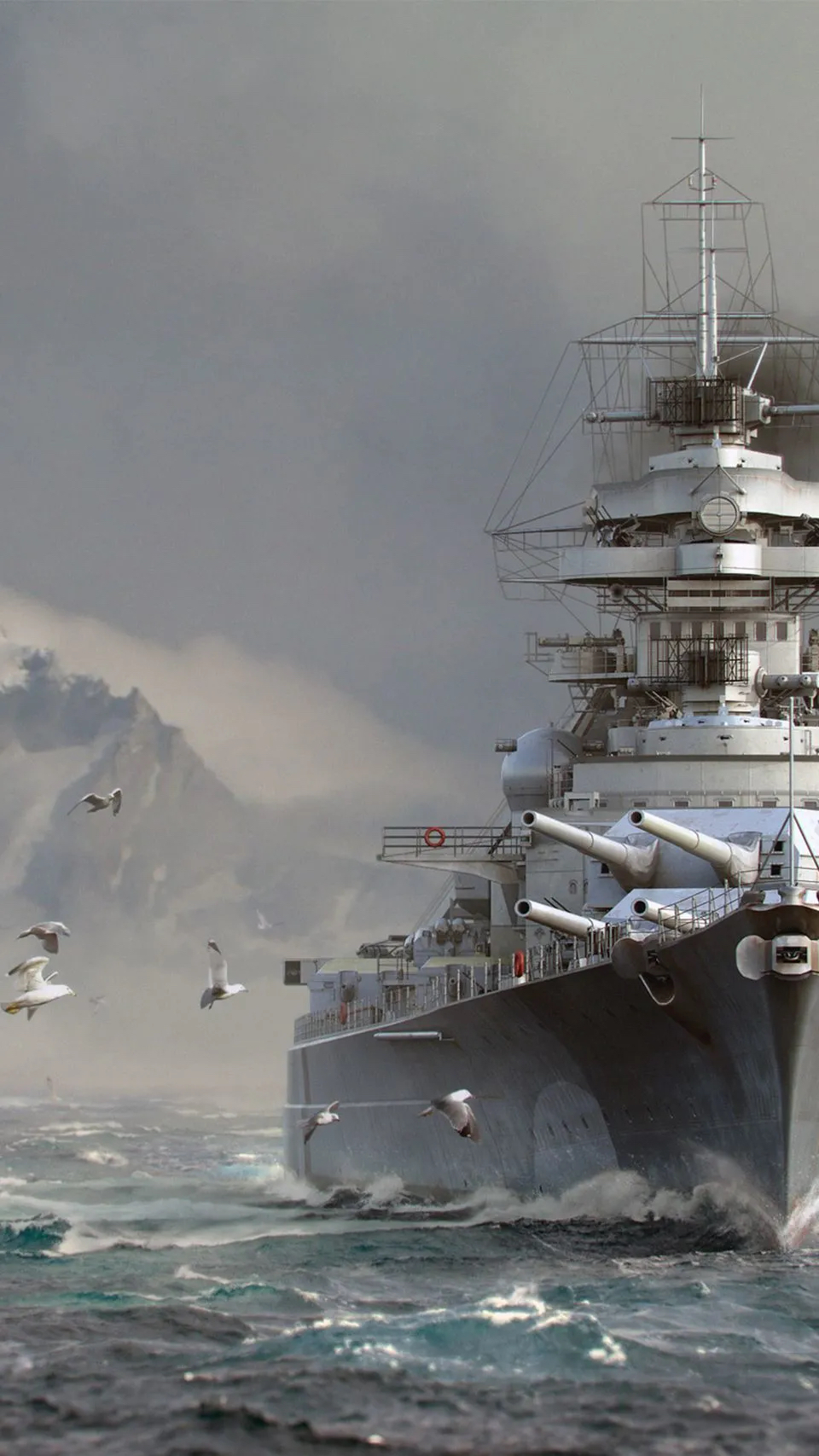 Bismarck Ship World Of Warships Ship Water 960x1707