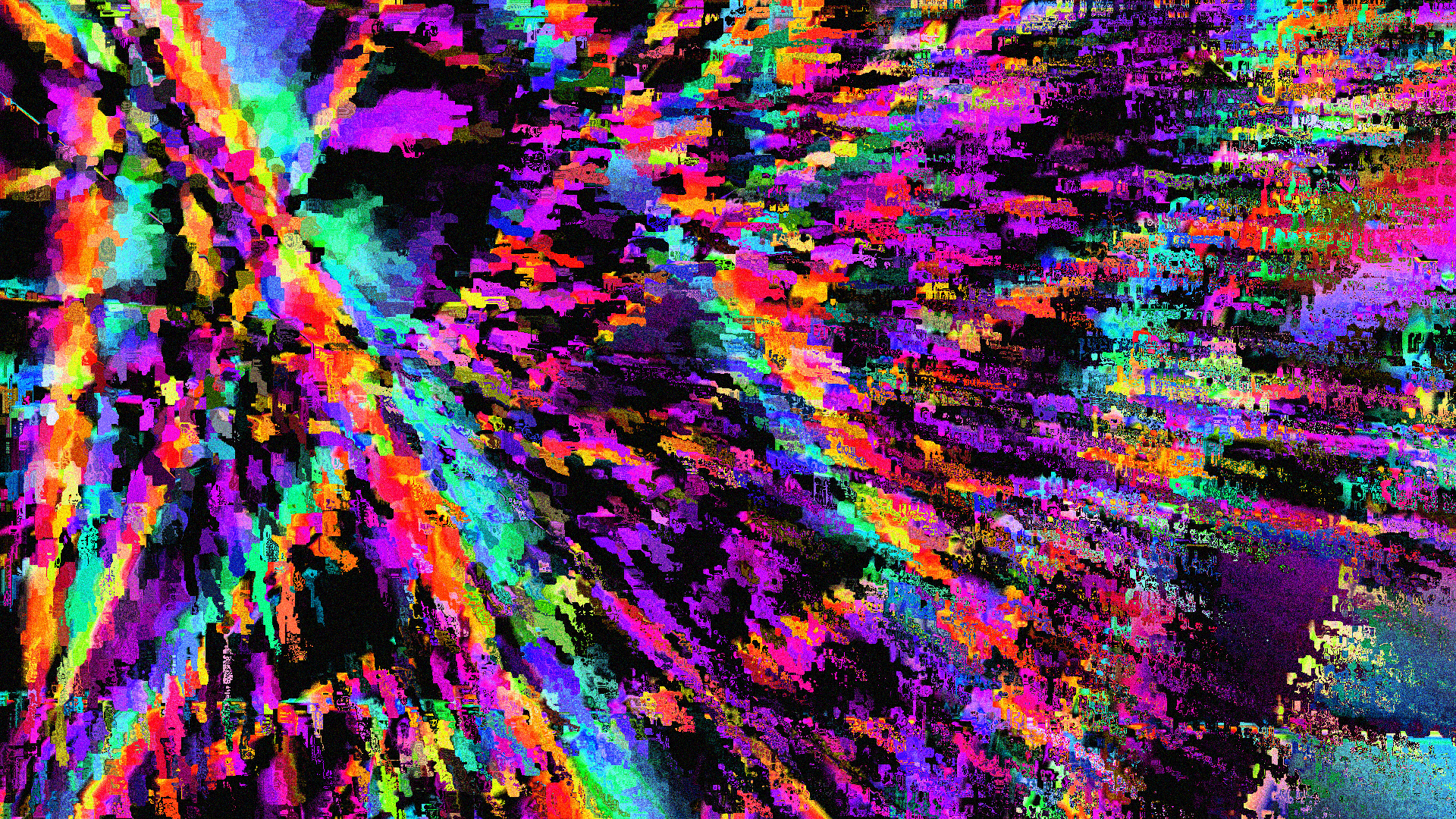 Abstract Colorful Vibrant Minimalism Digital Art Glitch Art Artwork Purple Iridescent Psychedelic 1920x1080