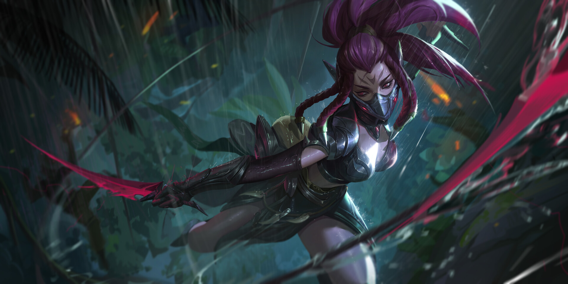Akali League Of Legends League Of Legends Weapon Video Game Characters Video Game Girls Video Game A 1920x960