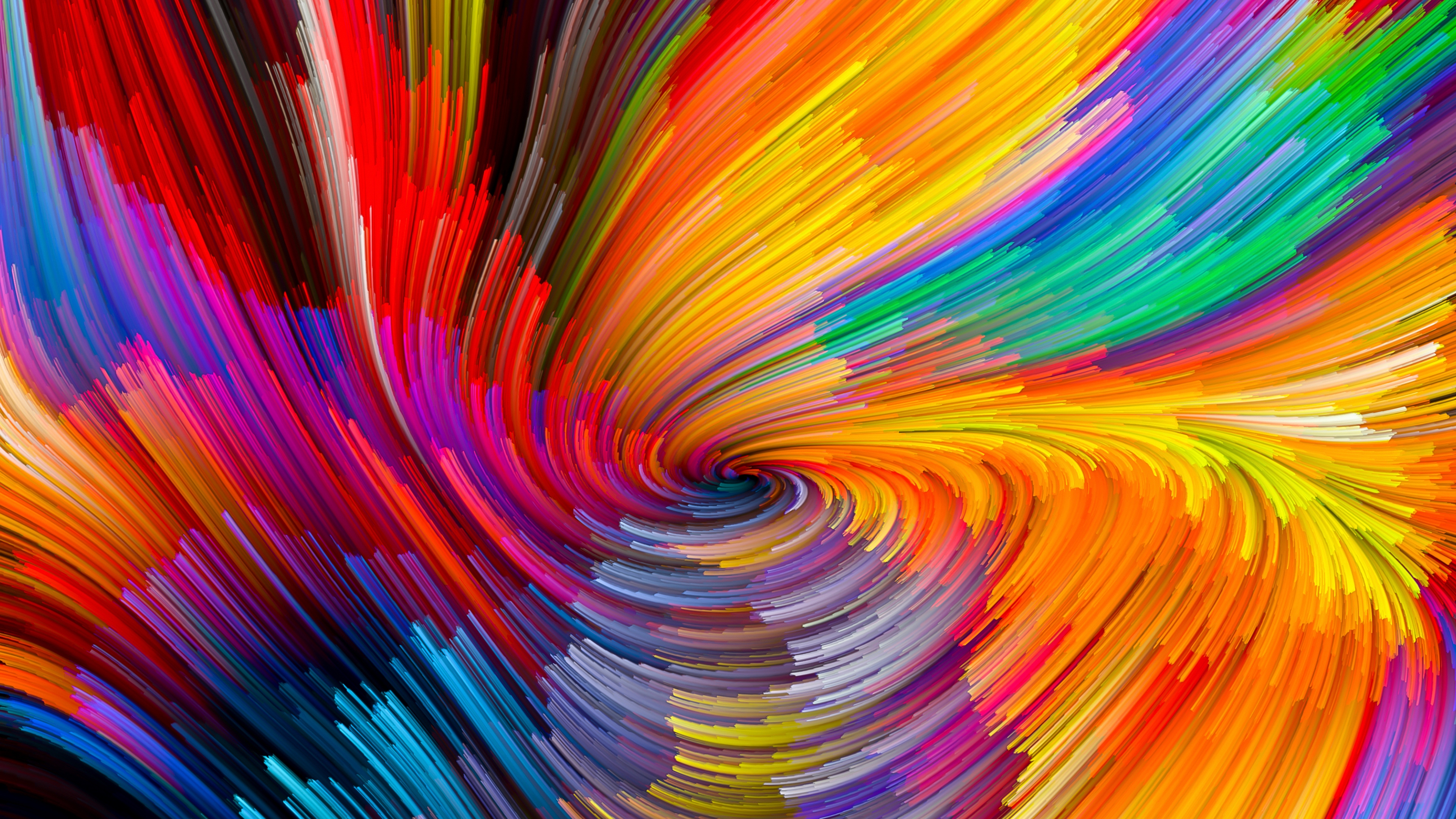 Spiral Colorful Artwork Abstract 3840x2160