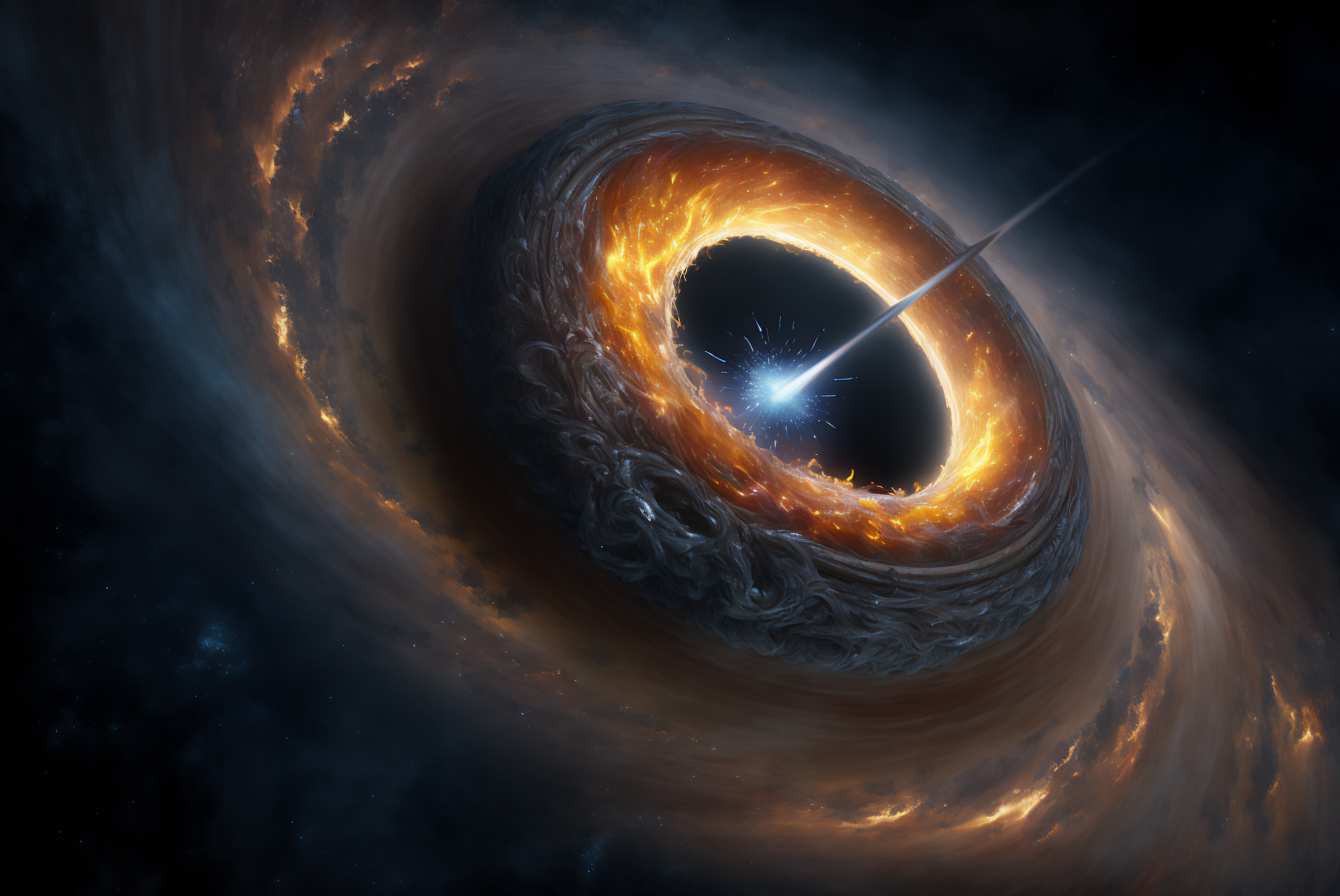 Ai Art Universe Black Holes Space Galaxy 3060x2048