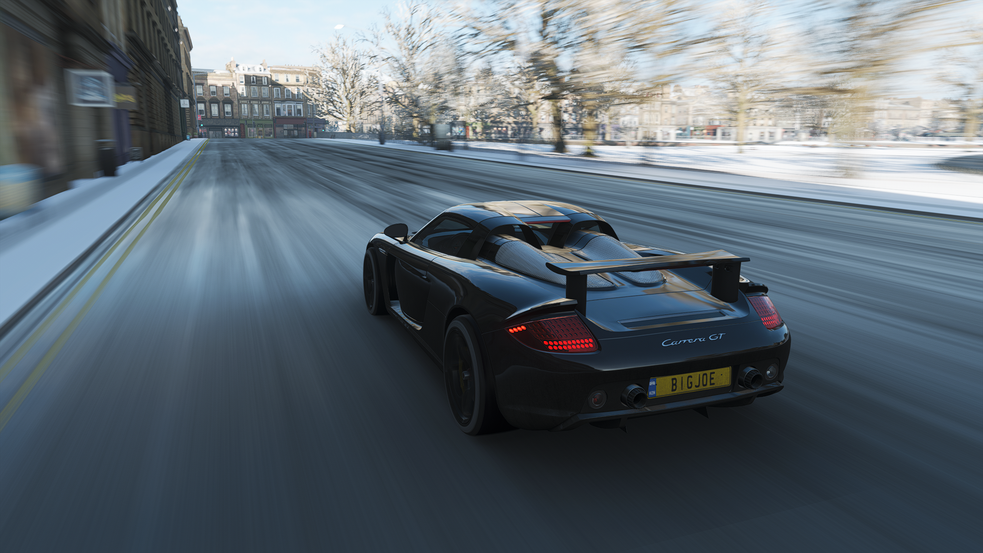 Forza Forza Horizon Forza Horizon 4 Racing Car CGi Porsche Carrera GT Video Games Road Rear View Tai 1920x1080